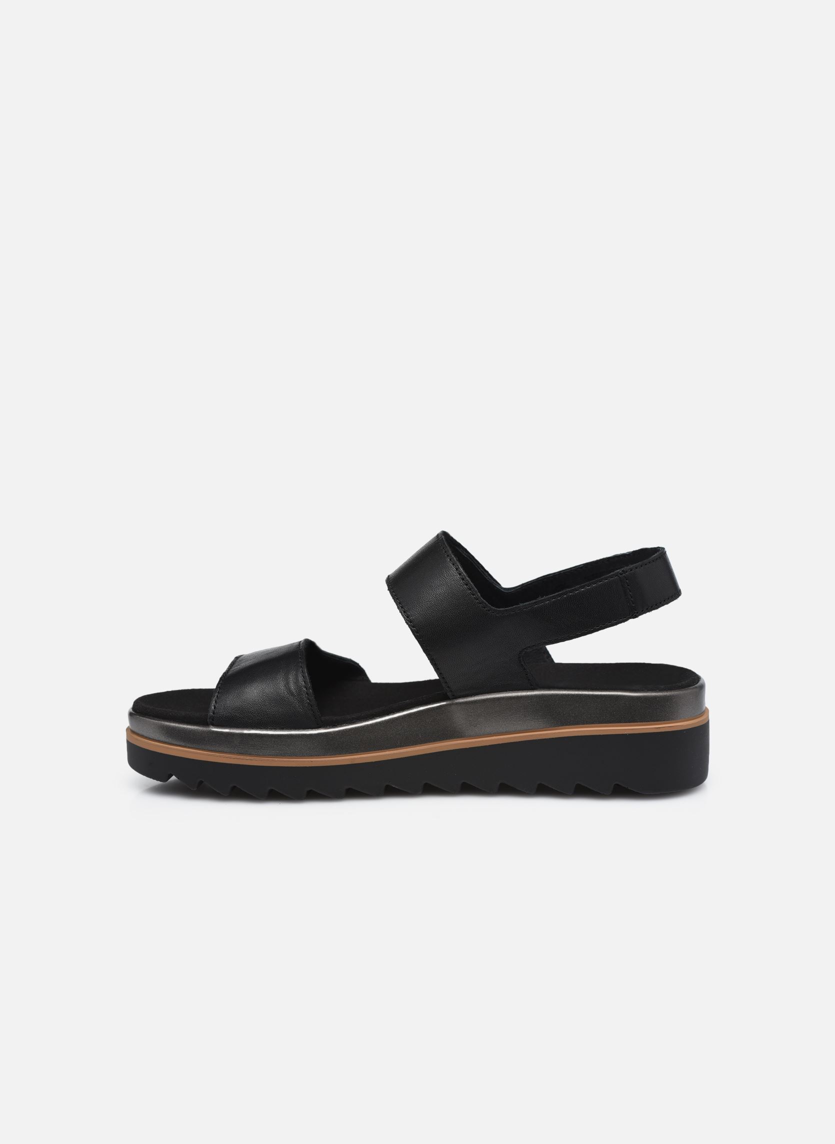 Sandalen met sleehak en plateau Dominica dames zwart Mephisto Sandalen met sleehak en plateau Dominica dames zwart BLACK