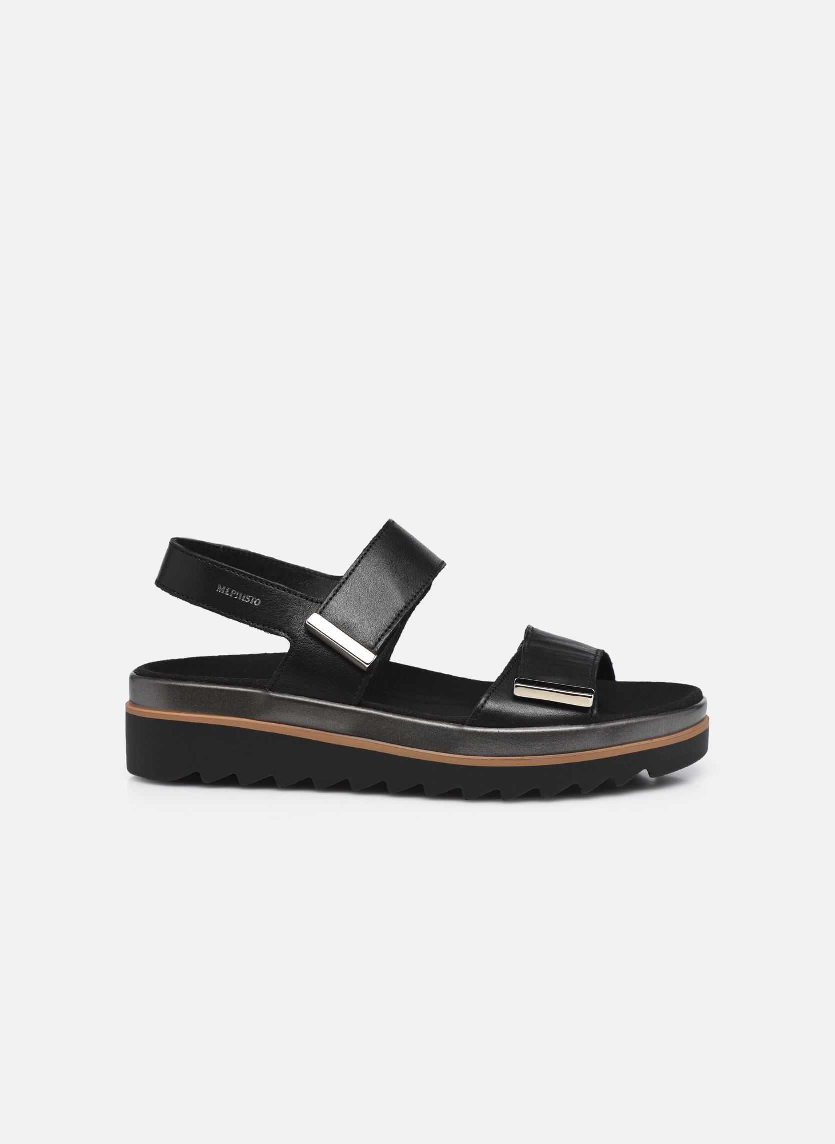 Sandalen met sleehak en plateau Dominica dames zwart Mephisto Sandalen met sleehak en plateau Dominica dames zwart BLACK