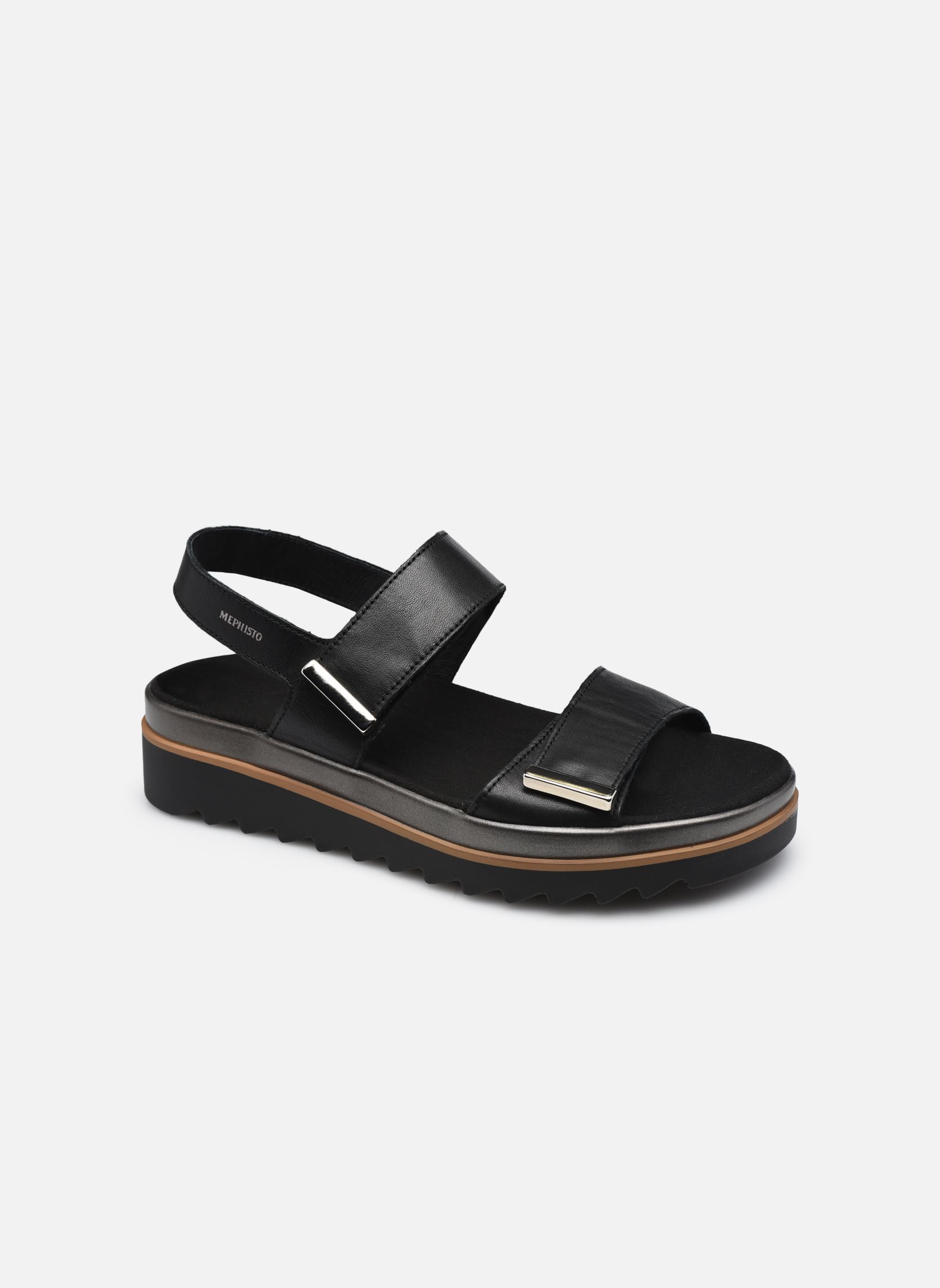 Sandalen met sleehak en plateau Dominica dames zwart Mephisto Sandalen met sleehak en plateau Dominica dames zwart BLACK