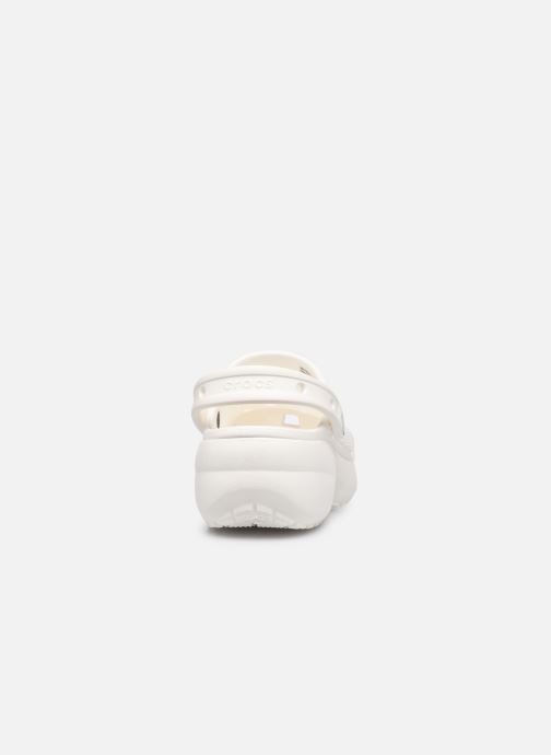 Mules et sabots Crocs Classic Platform Clog W Blanc vue droite