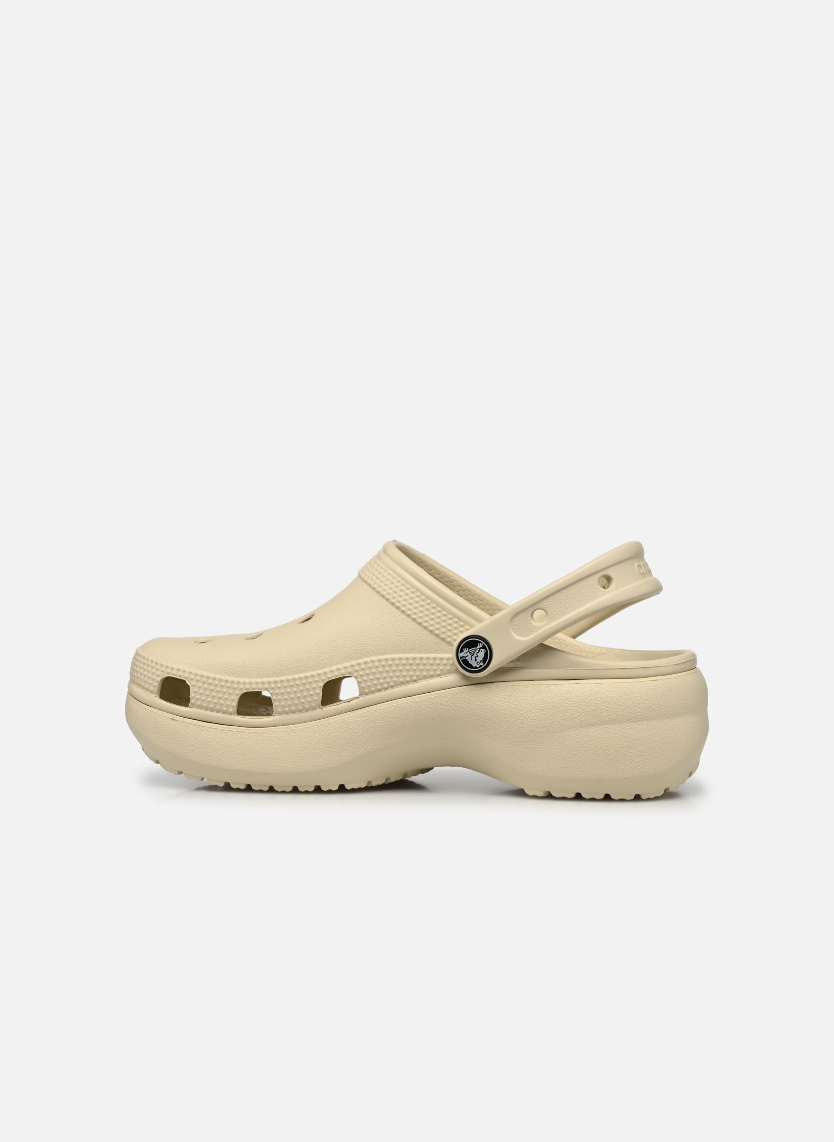 Pantoletten Classic Platform Clog W damen weiß Crocs Pantoletten Classic Platform Clog W damen weiß Bone