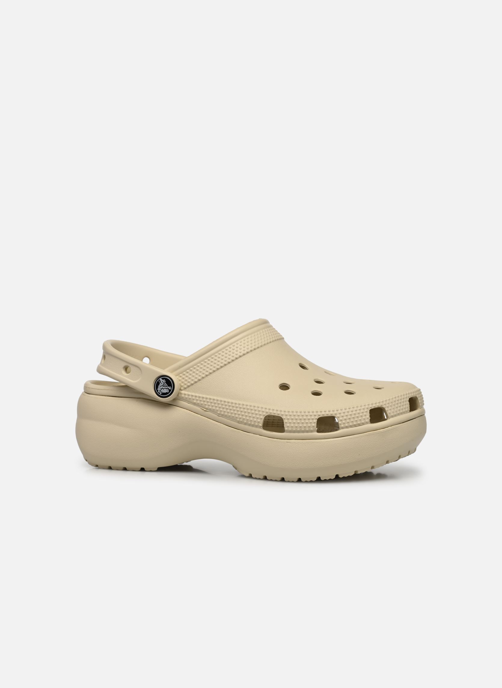Pantoletten Classic Platform Clog W damen weiß Crocs Pantoletten Classic Platform Clog W damen weiß Bone