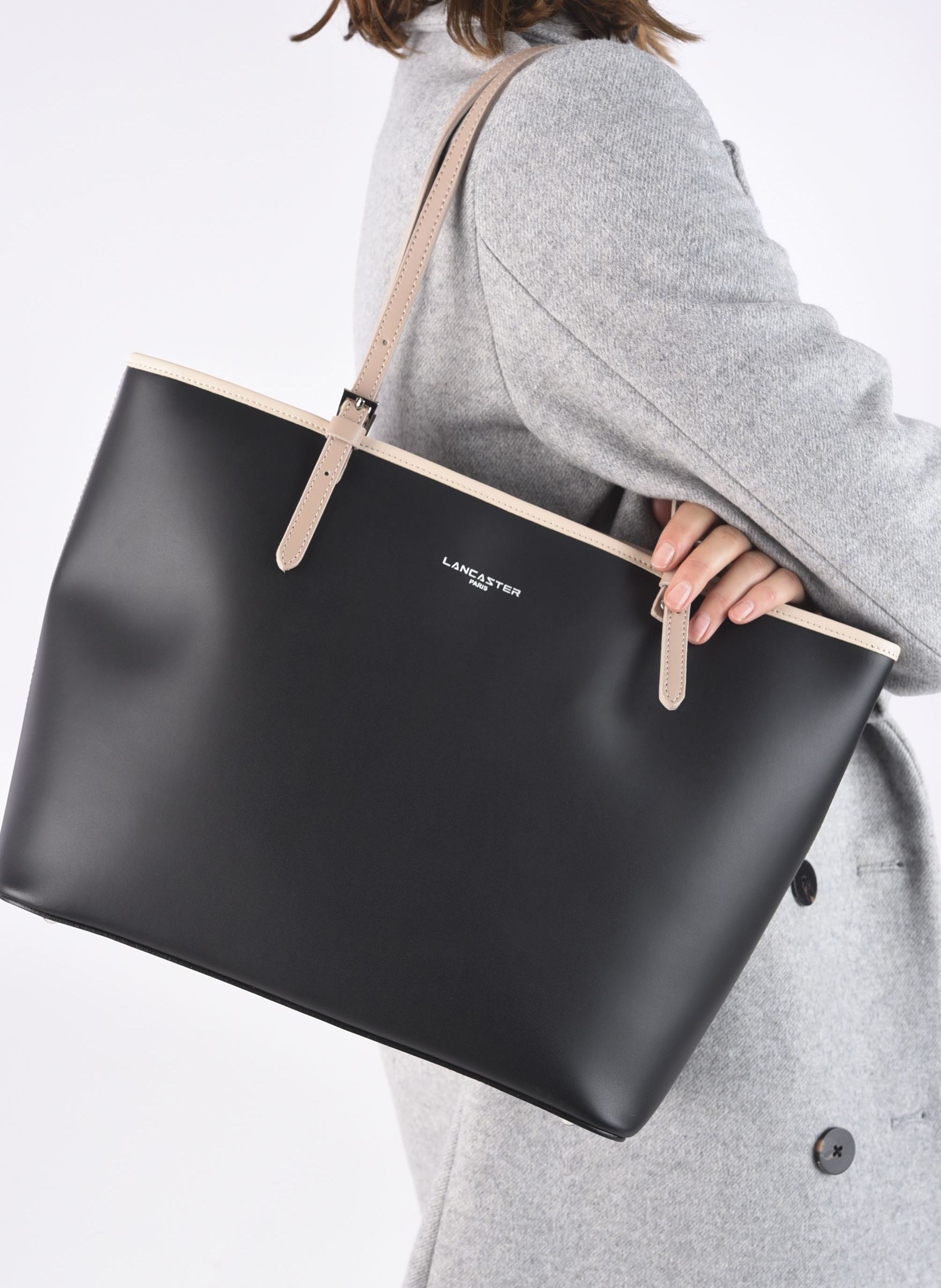 Shopper Cabas Epaule Zippé L Smooth damen schwarz Lancaster Shopper Cabas Epaule Zippé L Smooth damen schwarz NOIR - NUDE CLAIR - NUDE FONCÉ
