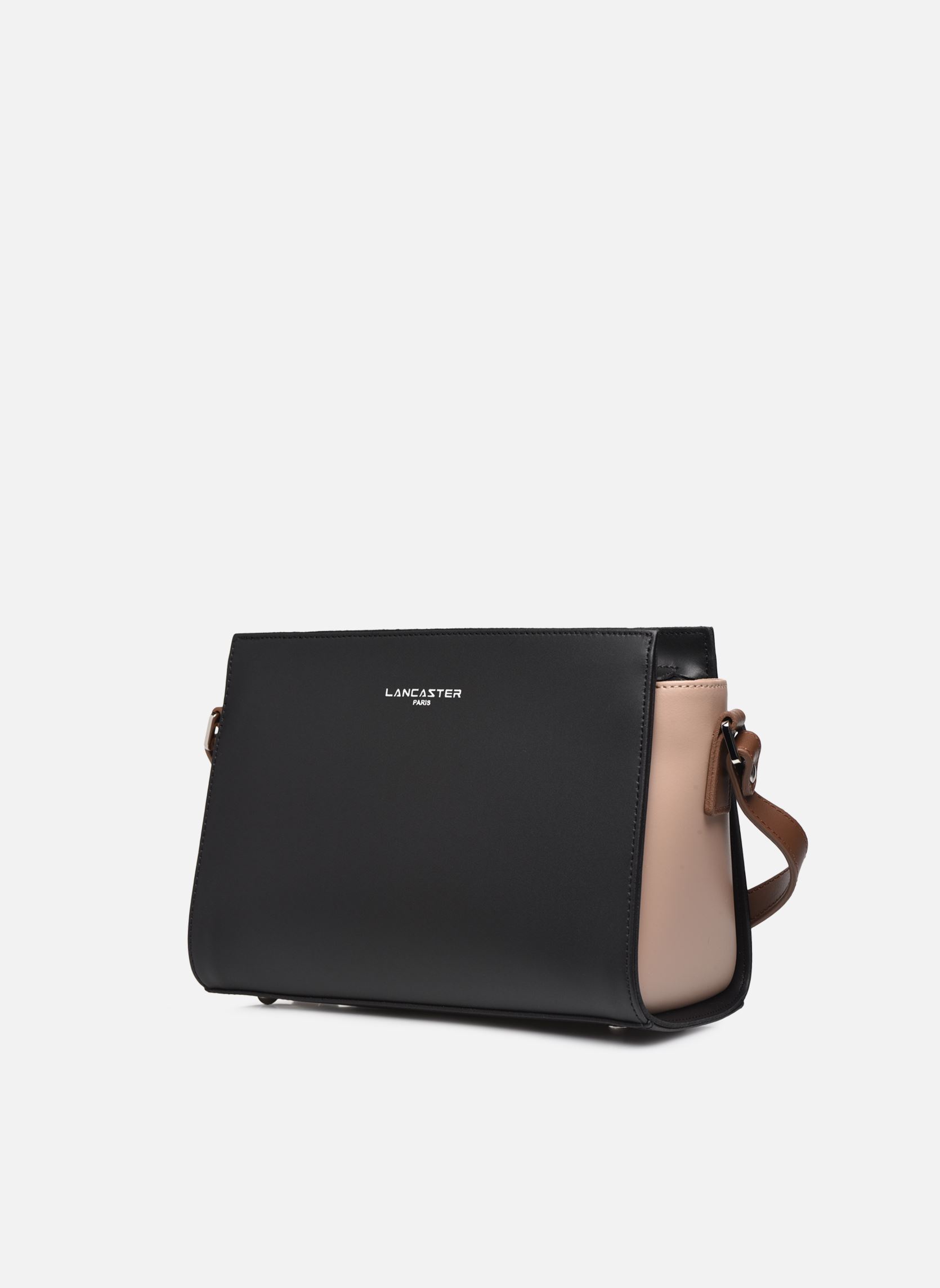 Sacs bandoulière Sac Trotteur Zippée Smooth femme noir Lancaster Sacs bandoulière Sac Trotteur Zippée Smooth femme noir NOIR_NUDE_VISON