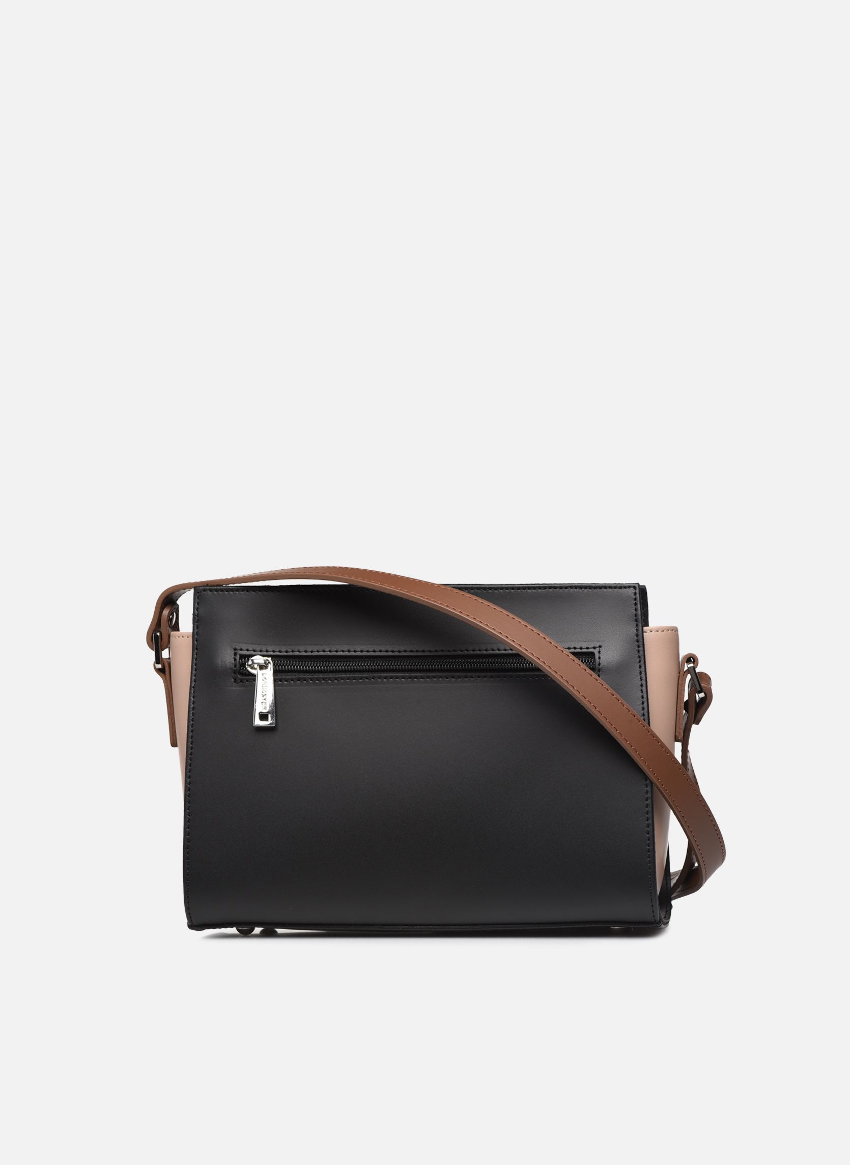 Sacs bandoulière Sac Trotteur Zippée Smooth femme noir Lancaster Sacs bandoulière Sac Trotteur Zippée Smooth femme noir NOIR_NUDE_VISON