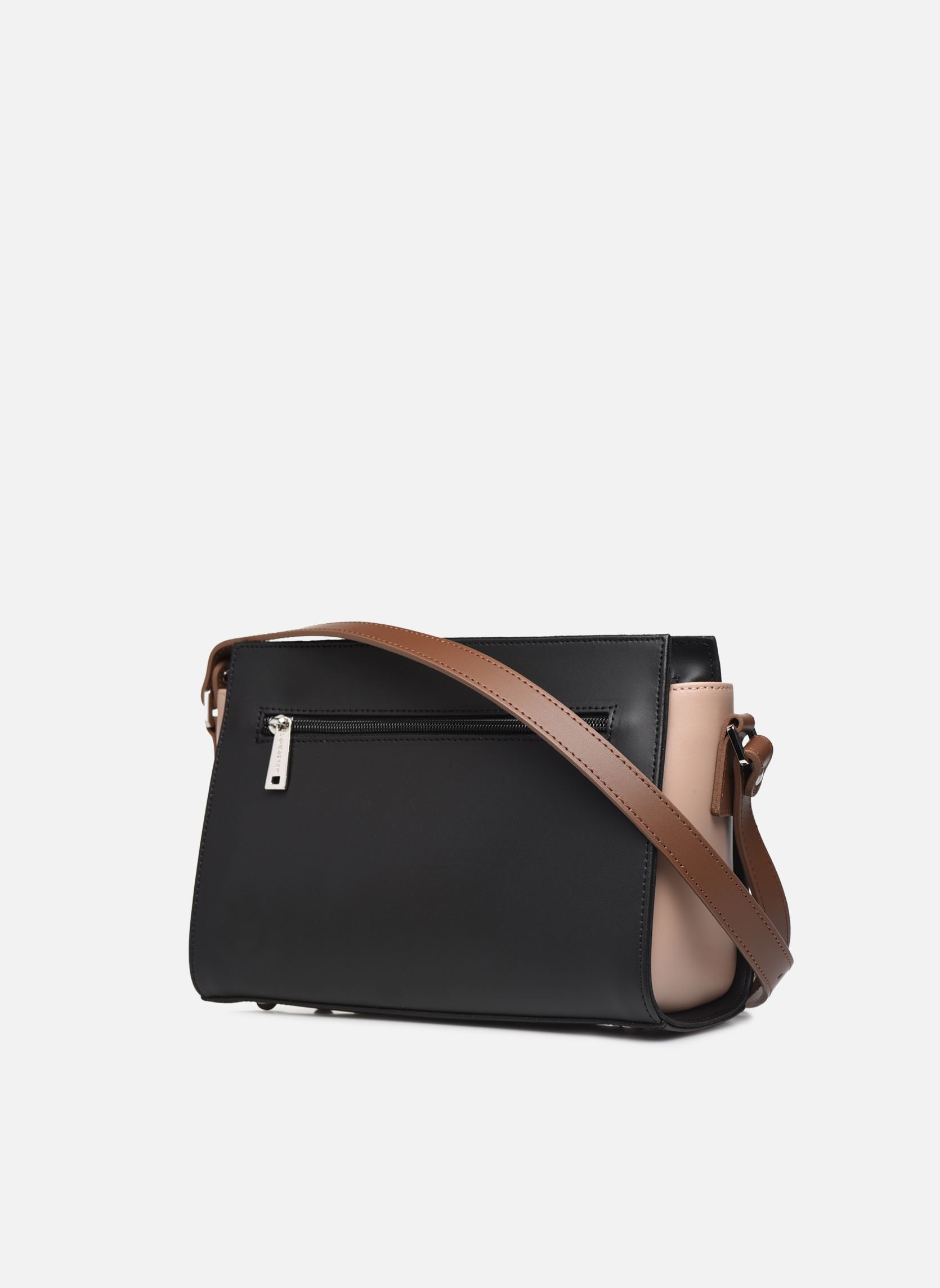 Sacs bandoulière Sac Trotteur Zippée Smooth femme noir Lancaster Sacs bandoulière Sac Trotteur Zippée Smooth femme noir NOIR_NUDE_VISON