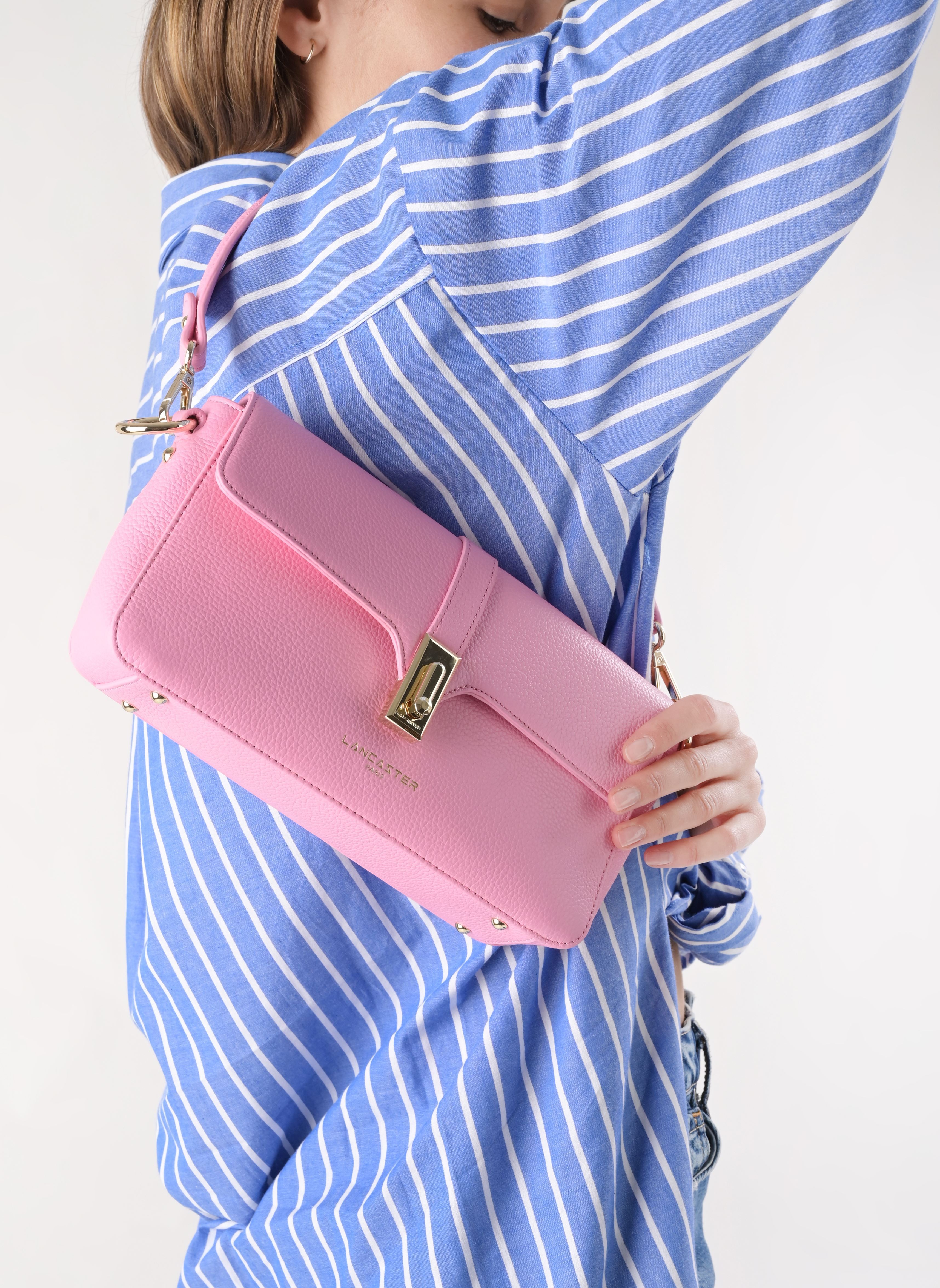 Sacs bandoulière Sac Baguette Foulonne Milano femme rose Lancaster Sacs bandoulière Sac Baguette Foulonne Milano femme rose ROSE