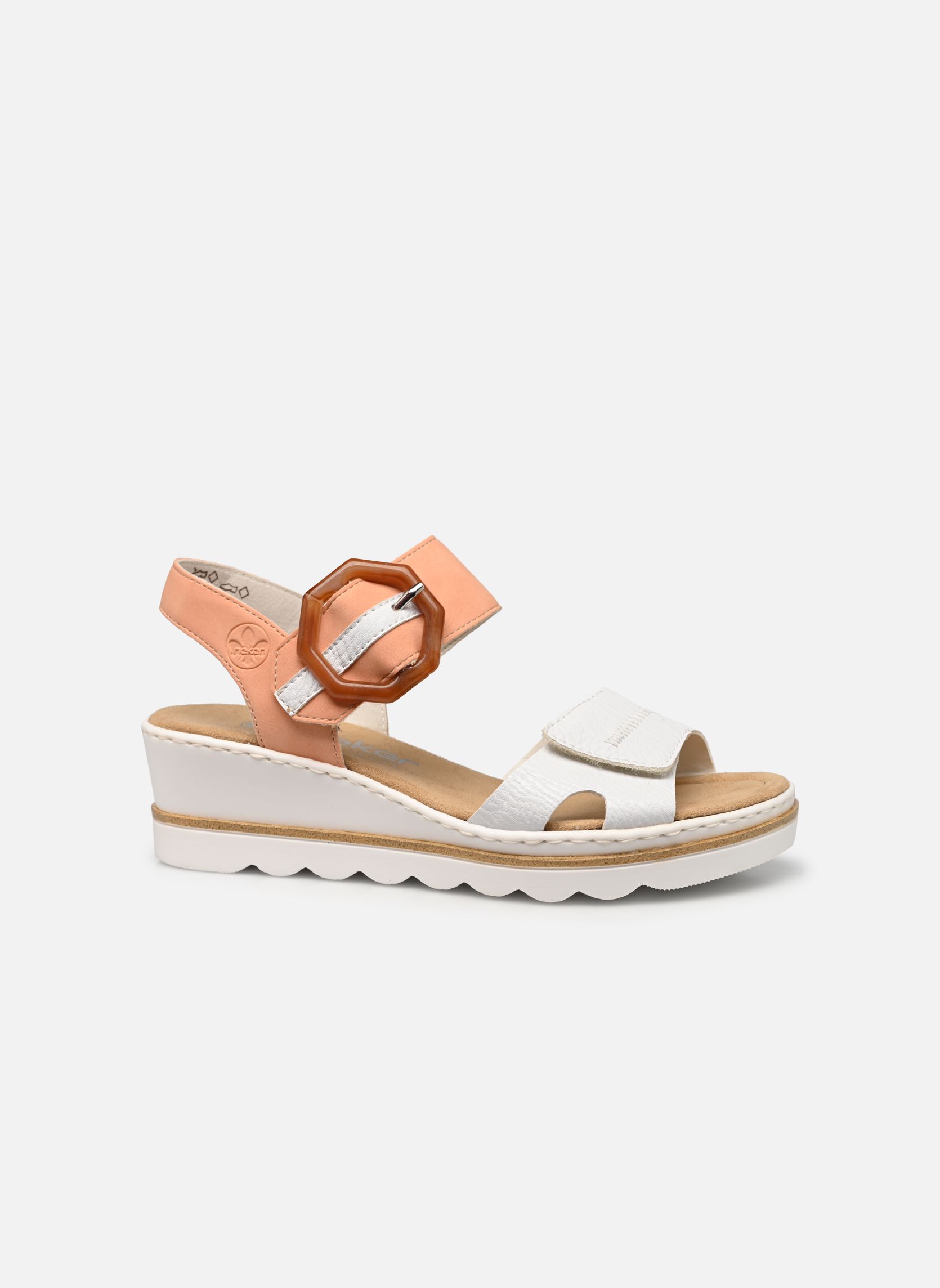 Keil- und Plateausandalen Rym damen mehrfarbig Rieker Keil- und Plateausandalen Rym damen mehrfarbig WEISS/APRIKOT