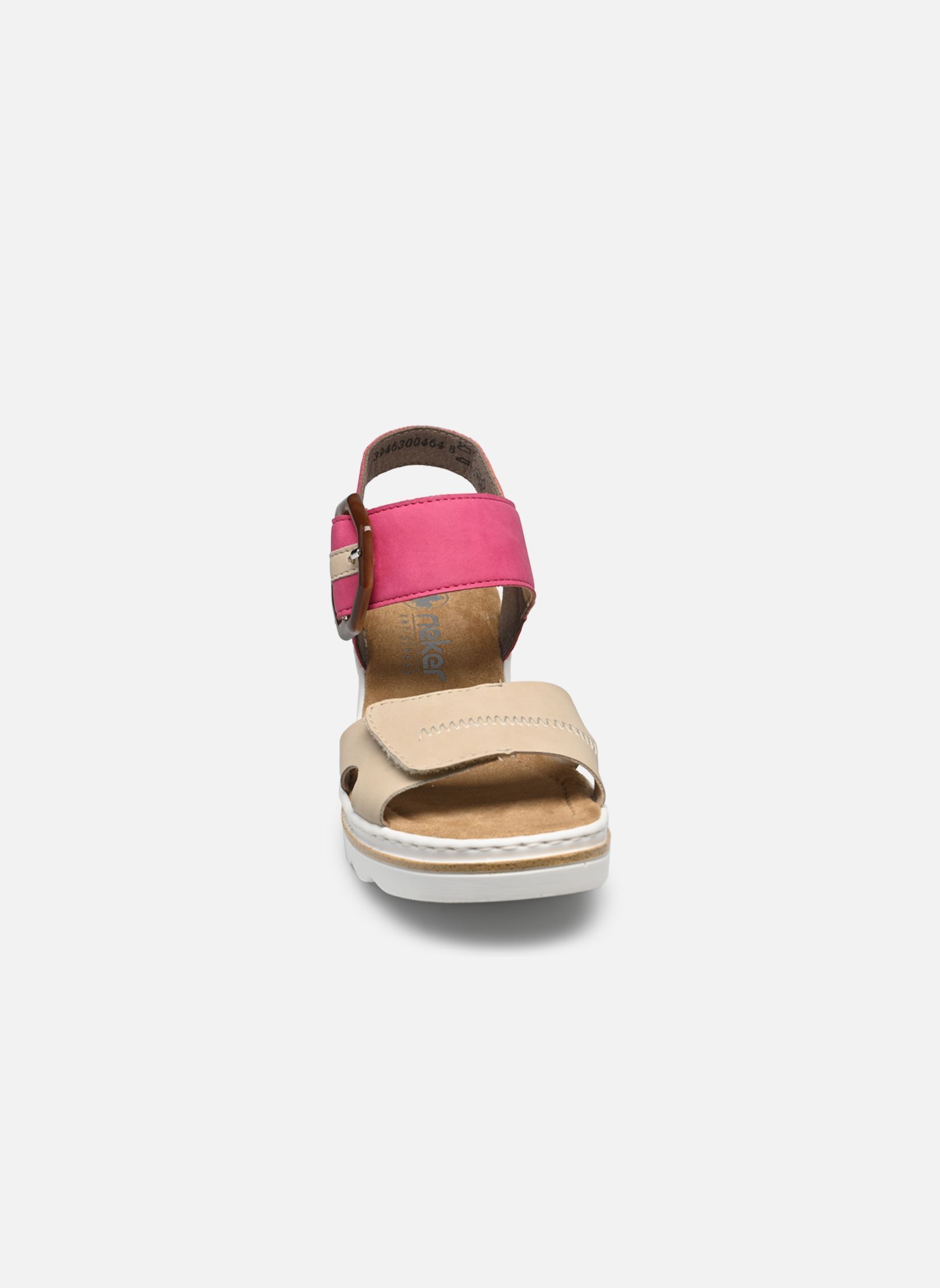 Sandali con zeppa e plateau Rym donna beige Rieker Sandali con zeppa e plateau Rym donna beige BEIGE COMBINE