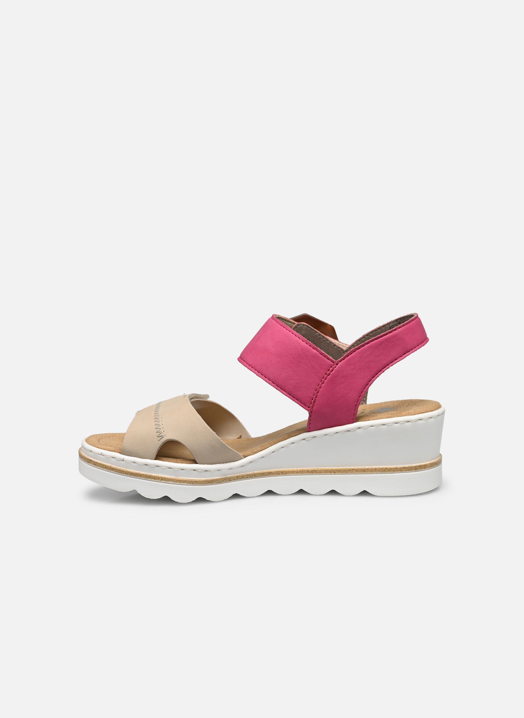 Sandali con zeppa e plateau Rym donna beige Rieker Sandali con zeppa e plateau Rym donna beige BEIGE COMBINE