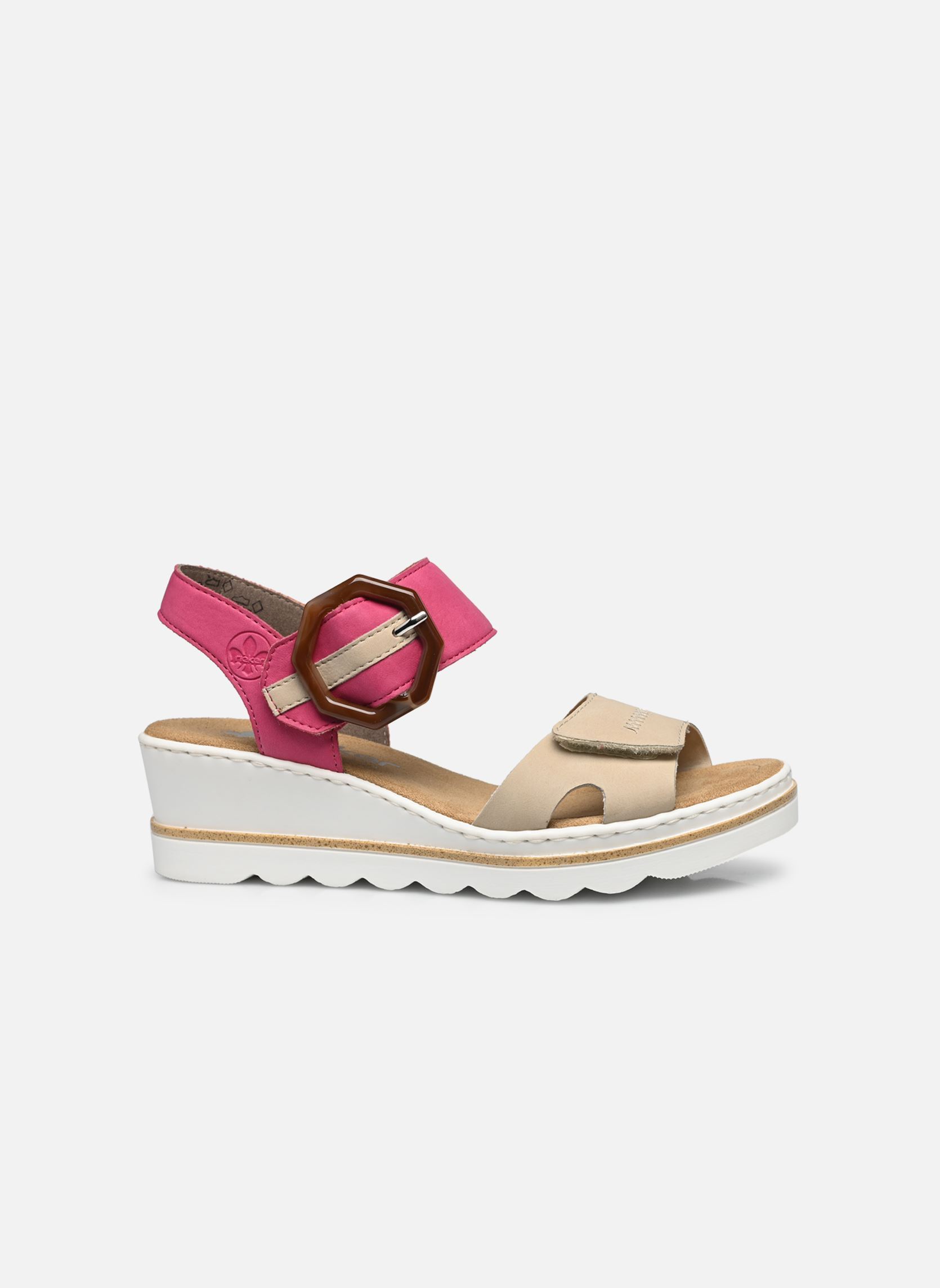 Sandali con zeppa e plateau Rym donna beige Rieker Sandali con zeppa e plateau Rym donna beige BEIGE COMBINE