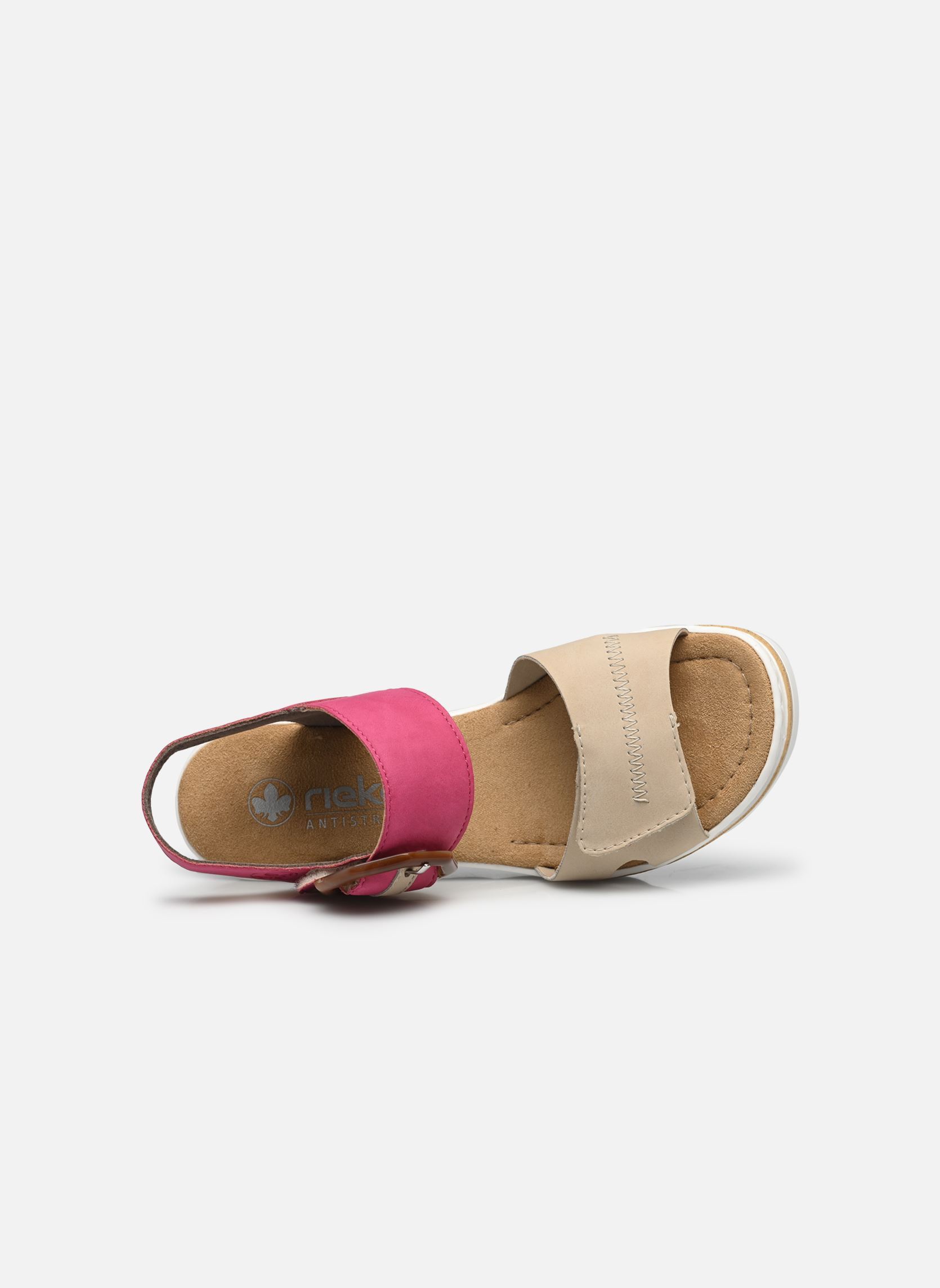 Sandali con zeppa e plateau Rym donna beige Rieker Sandali con zeppa e plateau Rym donna beige BEIGE COMBINE