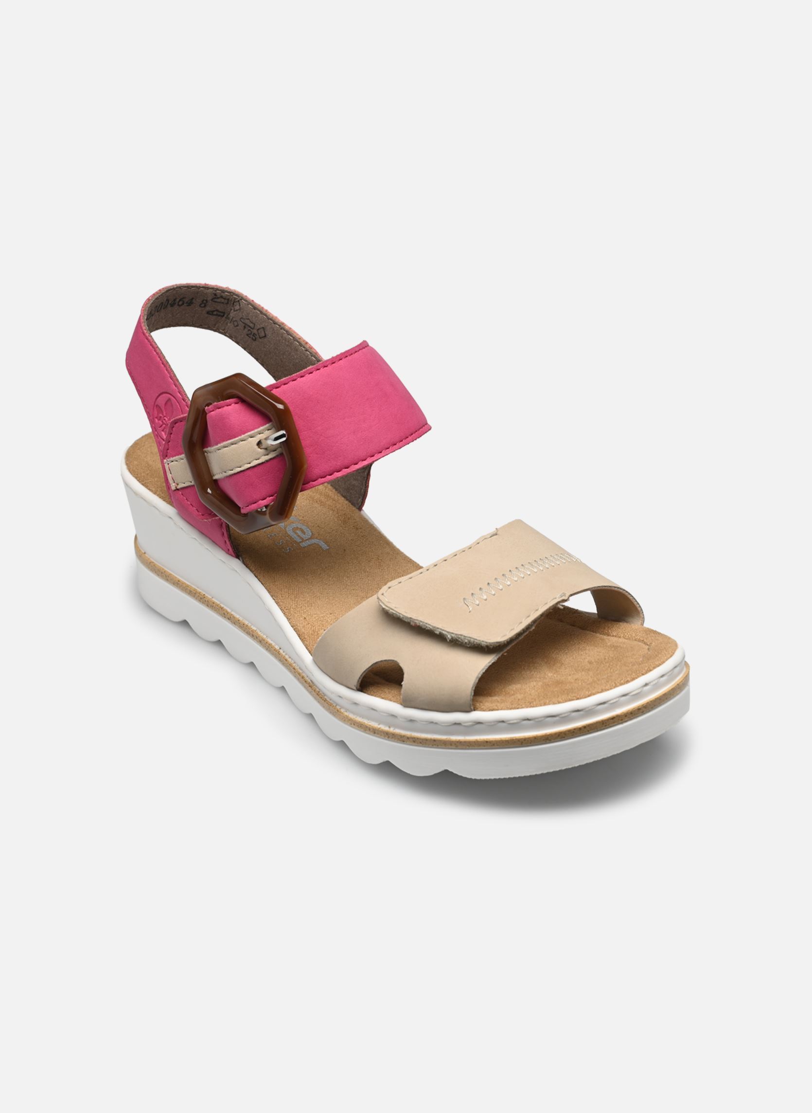 Sandali con zeppa e plateau Rym donna beige Rieker Sandali con zeppa e plateau Rym donna beige BEIGE COMBINE