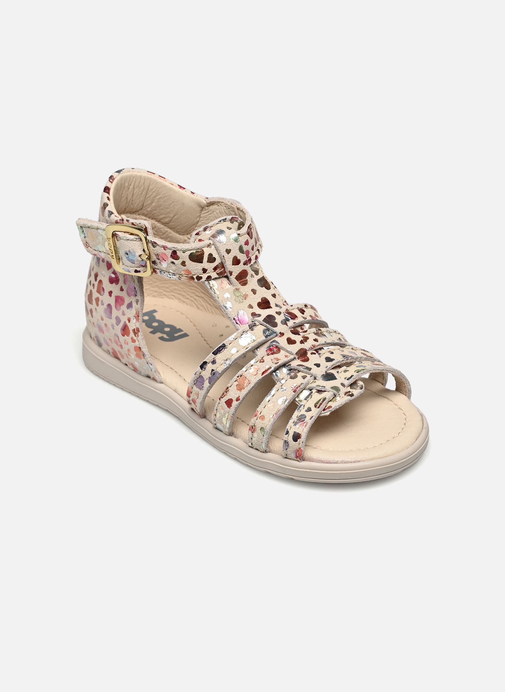 Sandales Reabou fille multicolore Bopy Sandales Reabou fille multicolore COEUR MULTI
