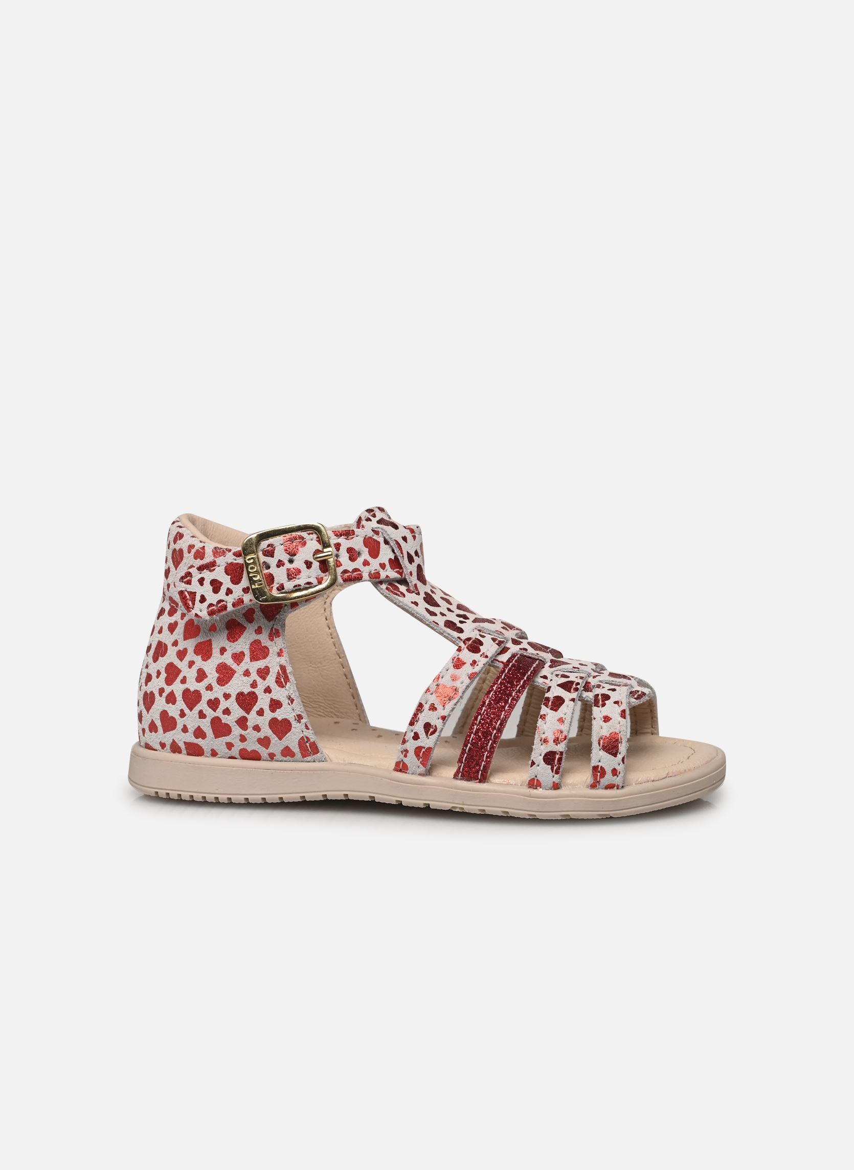 Sandales Reabou fille rouge Bopy Sandales Reabou fille rouge CŒUR ROUGE
