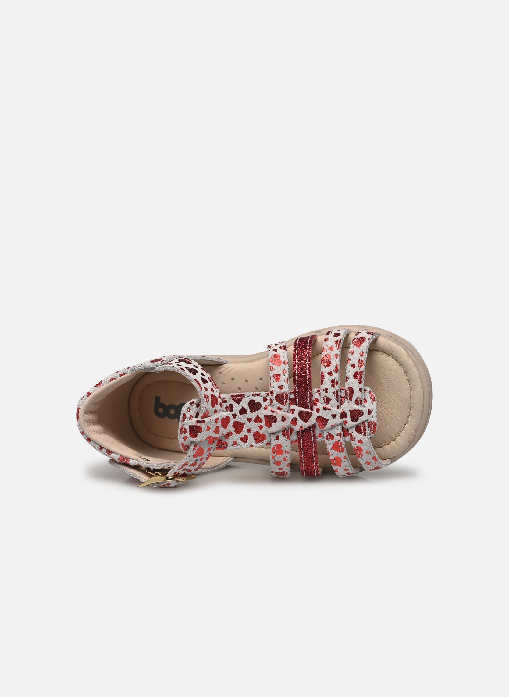 Sandales Reabou fille rouge Bopy Sandales Reabou fille rouge CŒUR ROUGE