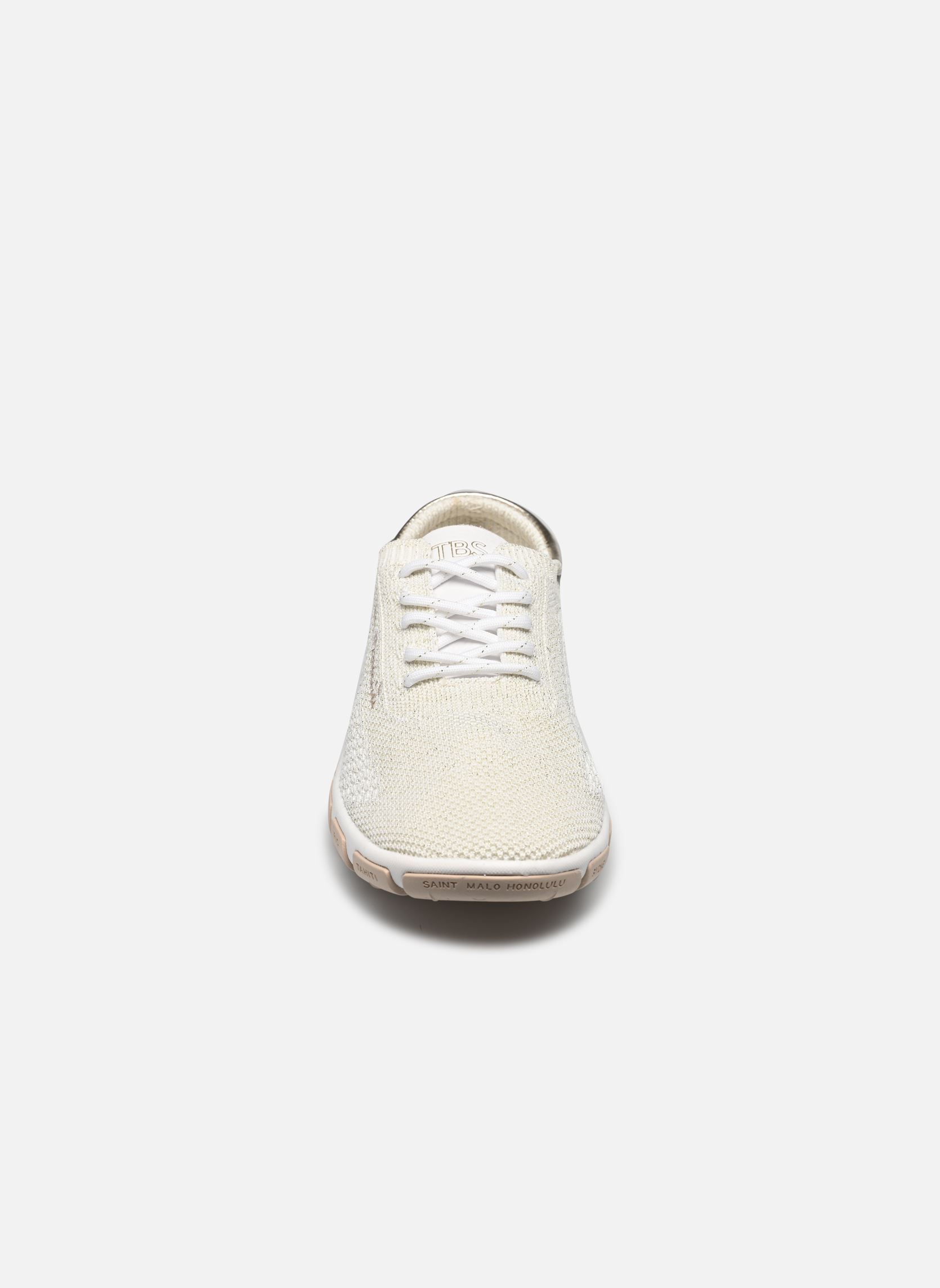 Niedrige Sneaker JAZARIA damen weiß TBS Niedrige Sneaker JAZARIA damen weiß CHINE BLANC + GOLD