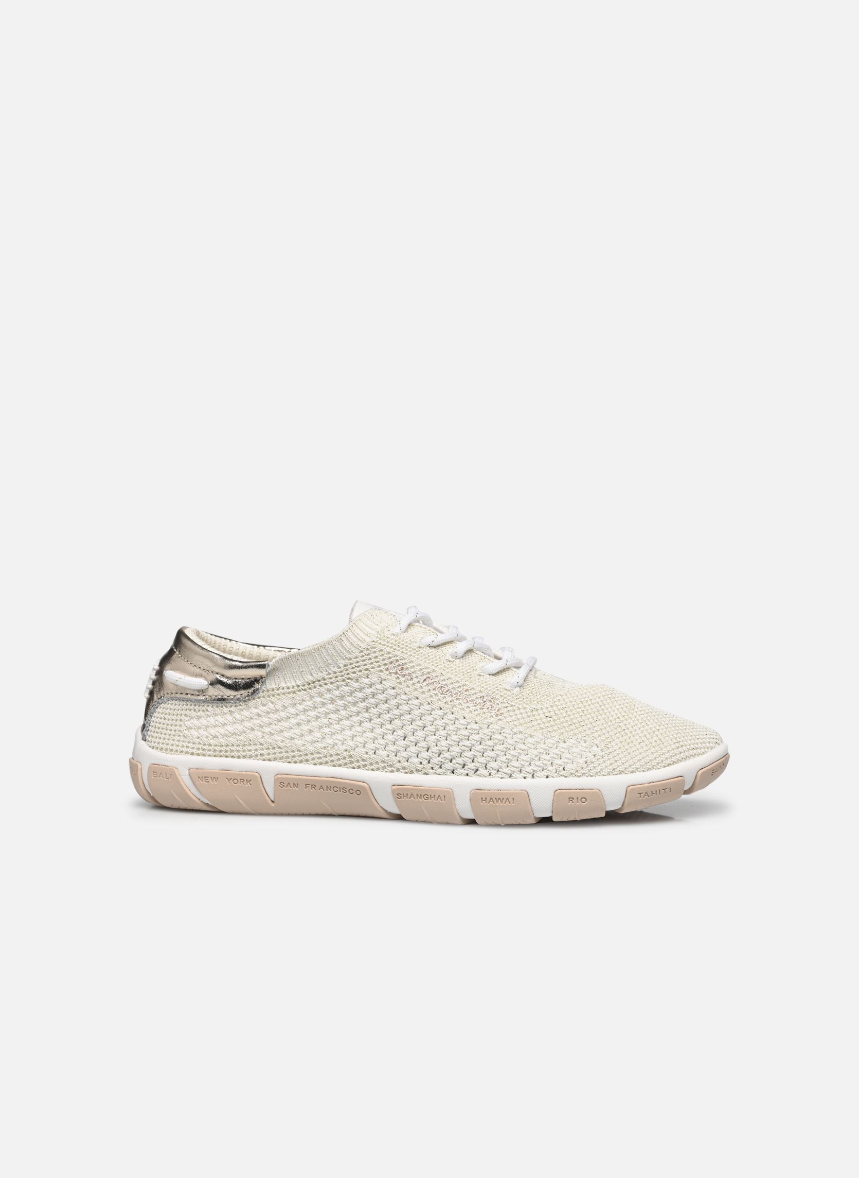 Niedrige Sneaker JAZARIA damen weiß TBS Niedrige Sneaker JAZARIA damen weiß CHINE BLANC + GOLD