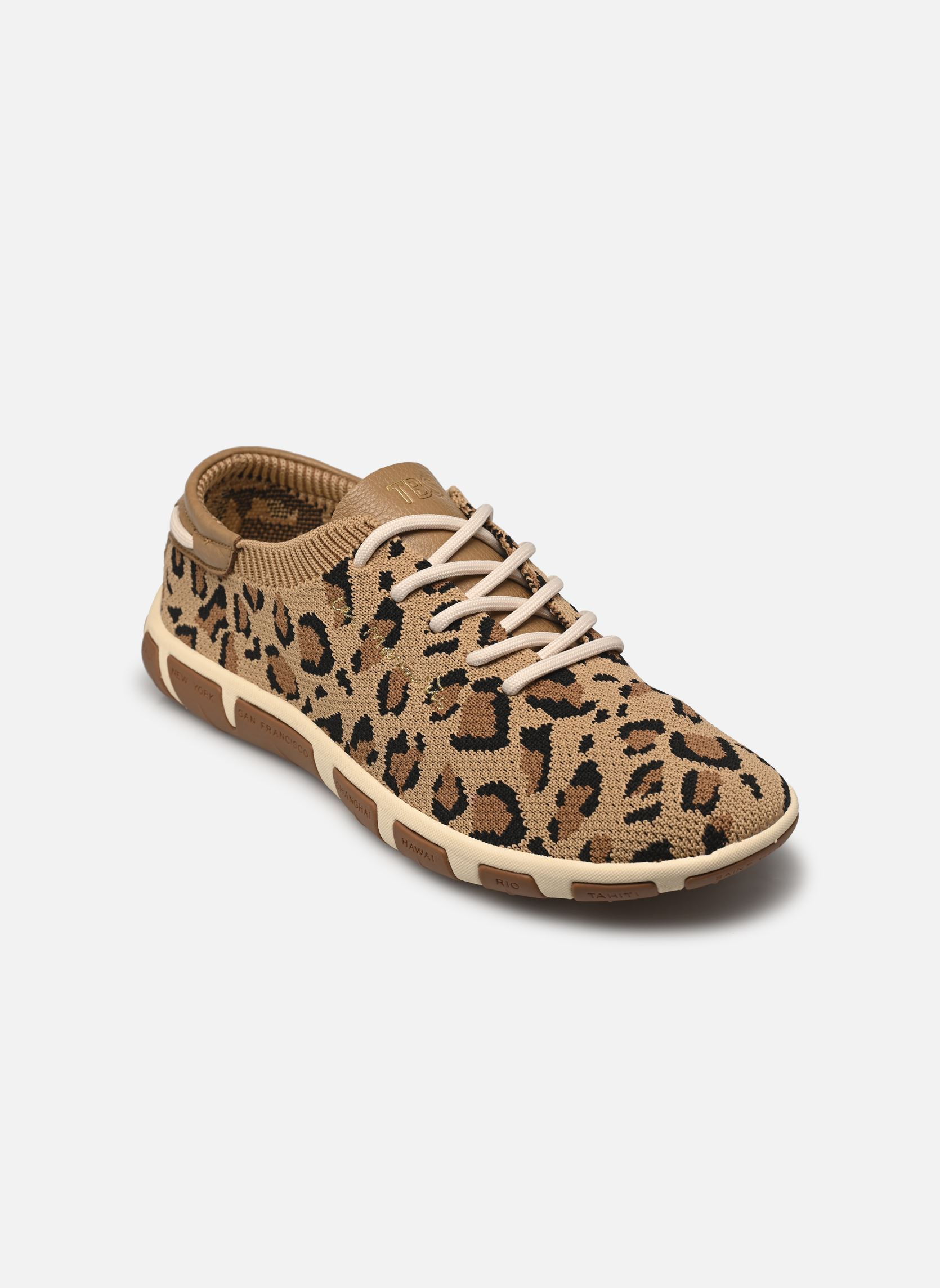 Baskets basses JAZARIA femme marron TBS Baskets basses JAZARIA femme marron Leopard Brun