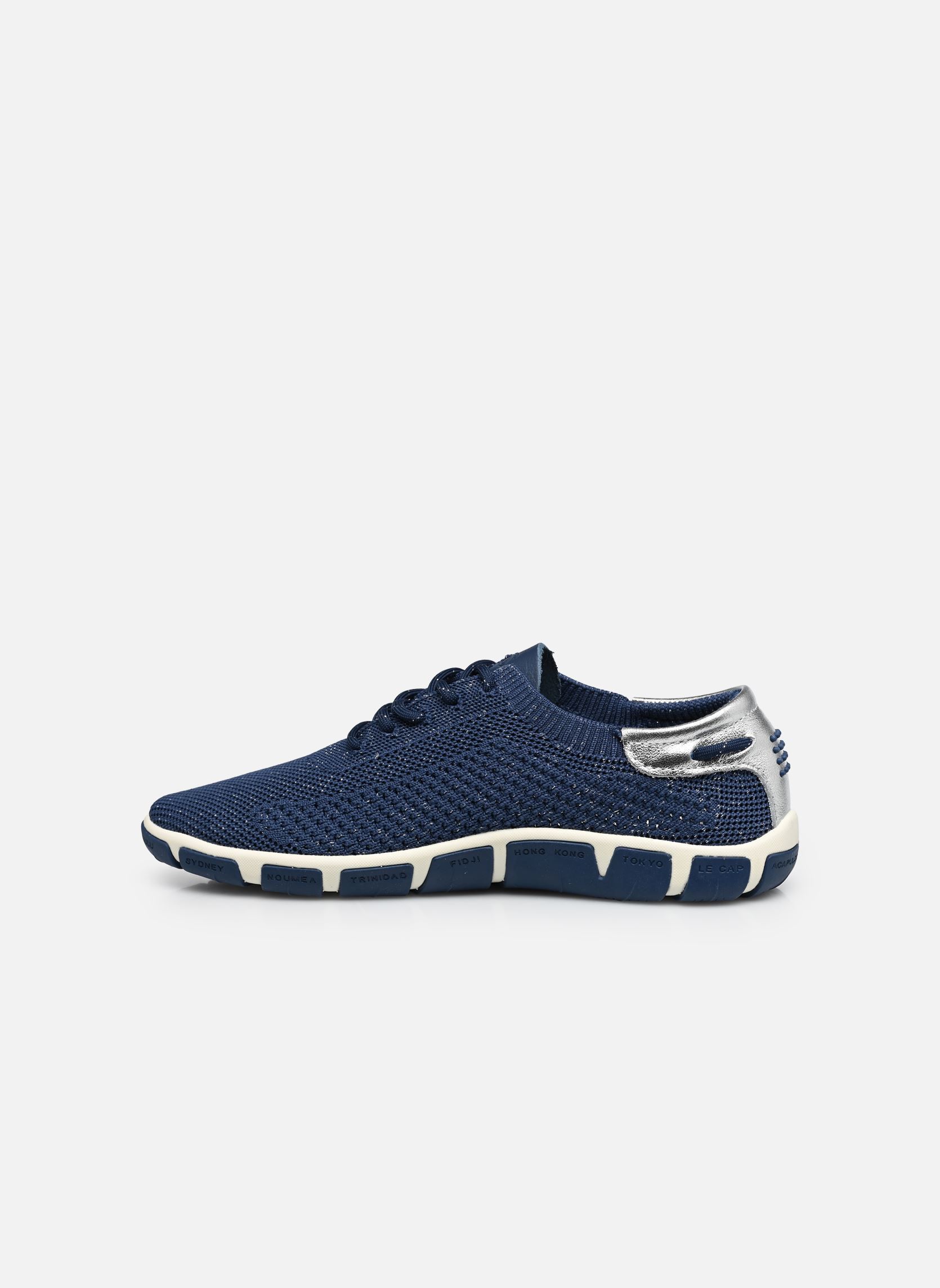 Niedrige Sneaker JAZARIA damen blau TBS Niedrige Sneaker JAZARIA damen blau CHINE REGATE + SILVER