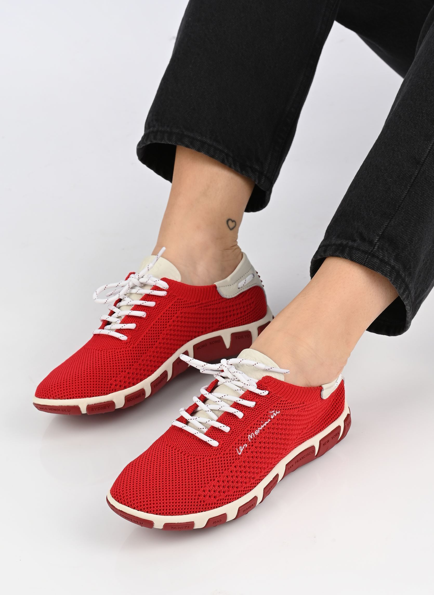 Lage sneakers JAZARIA dames rood TBS Lage sneakers JAZARIA dames rood ROUGE