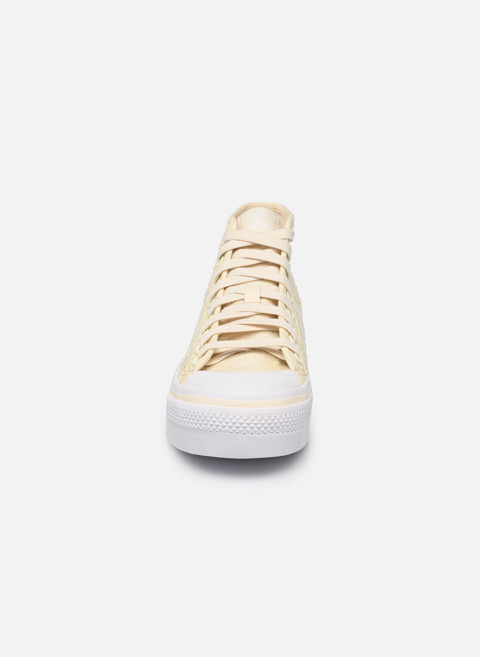 Niedrige Sneaker NIZZA PLATFORM MID W damen weiß adidas originals Niedrige Sneaker NIZZA PLATFORM MID W damen weiß CWHITE/CWHITE/FTWWHT