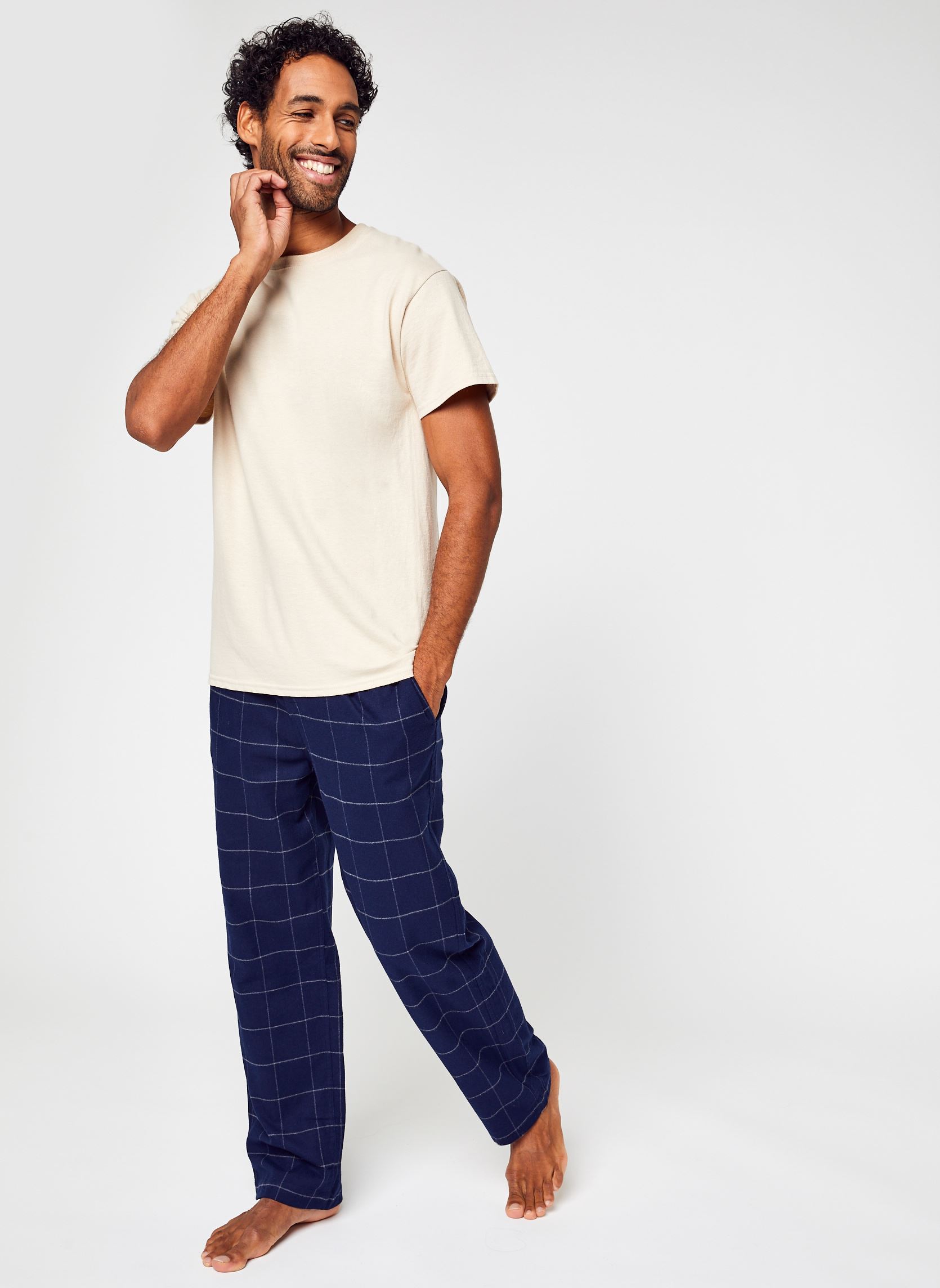 Pyjama Pants Homme Plaid Long Coton Pantalon De Pyjama Homme Plus
