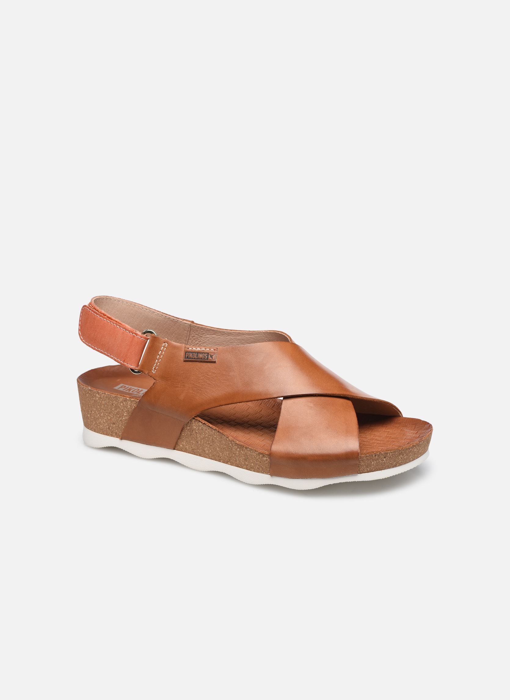 Sandalen met sleehak en plateau Mahon W9E-0912 dames bruin Pikolinos Sandalen met sleehak en plateau Mahon W9E-0912 dames bruin BRANDY