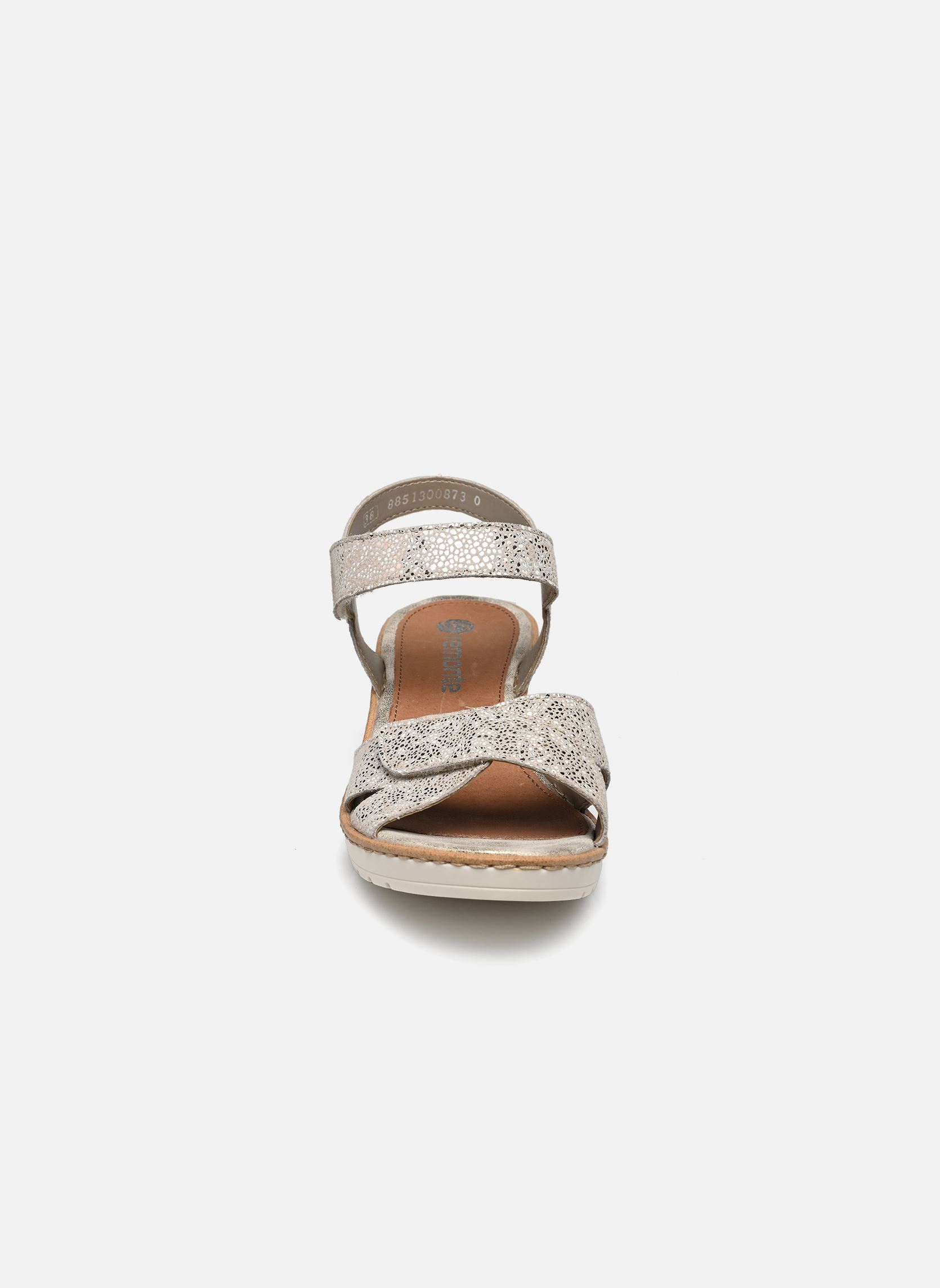 Sandales compensées et plateformes Romane femme beige Remonte Sandales compensées et plateformes Romane femme beige weiss-gold