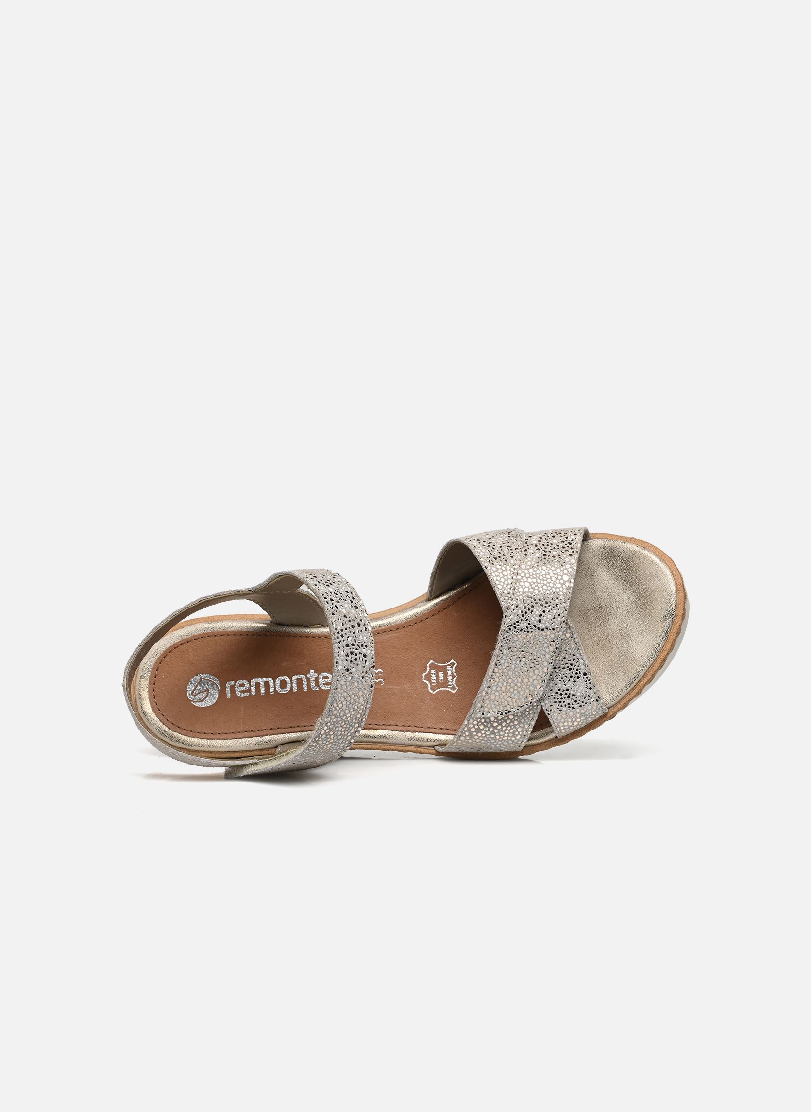 Sandales compensées et plateformes Romane femme beige Remonte Sandales compensées et plateformes Romane femme beige weiss-gold