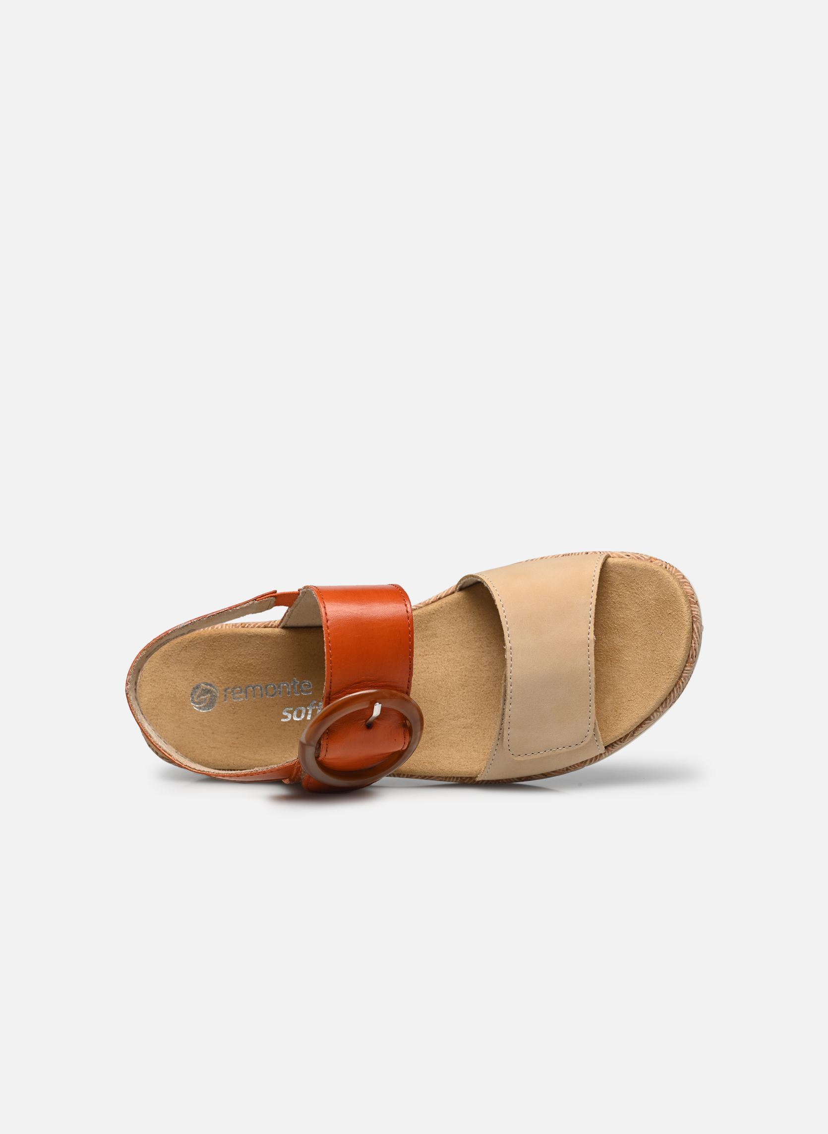 Sandalen met sleehak en plateau Victoire dames oranje Remonte Sandalen met sleehak en plateau Victoire dames oranje ORANGE COMBINE