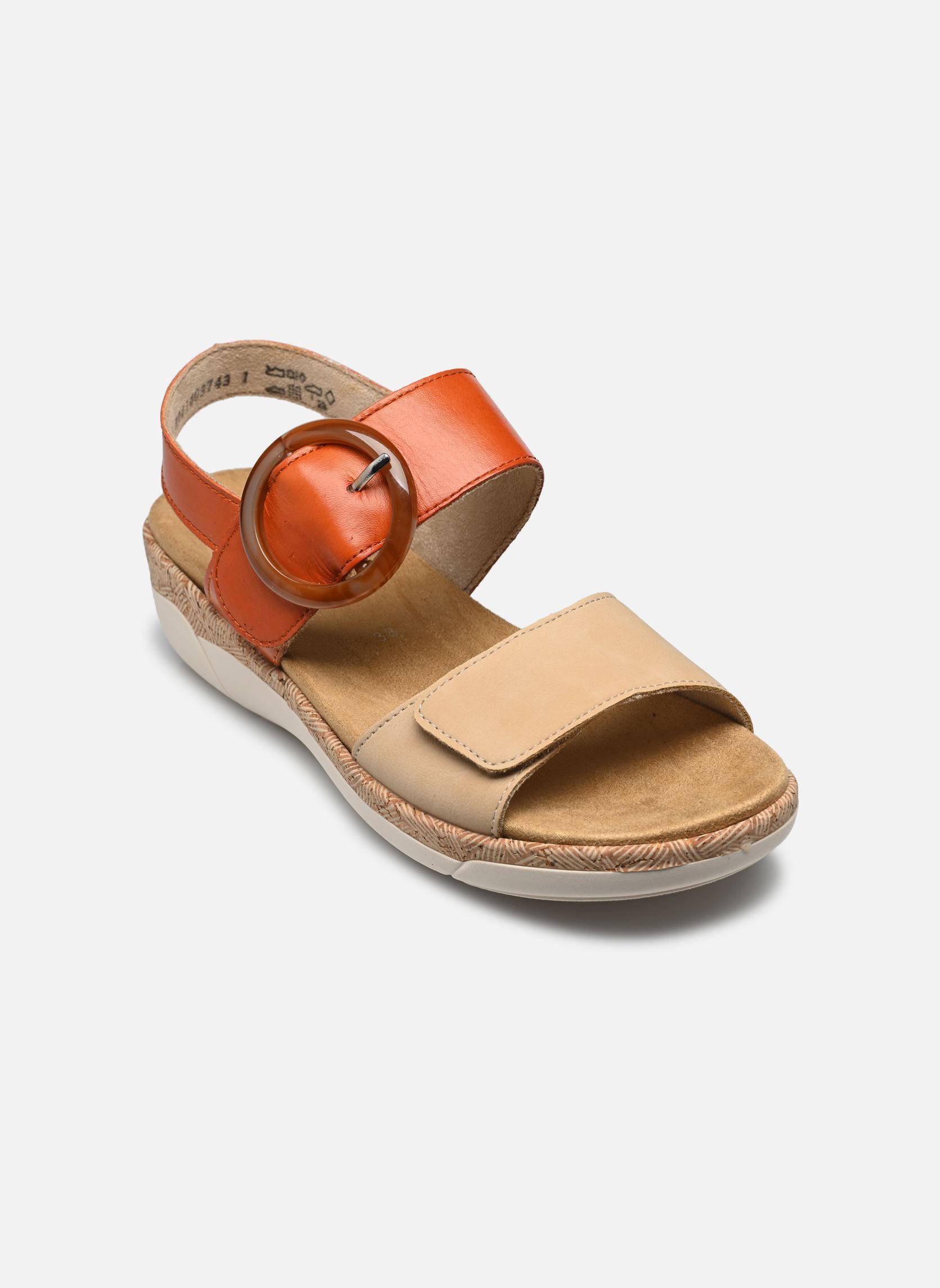 Sandalen met sleehak en plateau Victoire dames oranje Remonte Sandalen met sleehak en plateau Victoire dames oranje ORANGE COMBINE