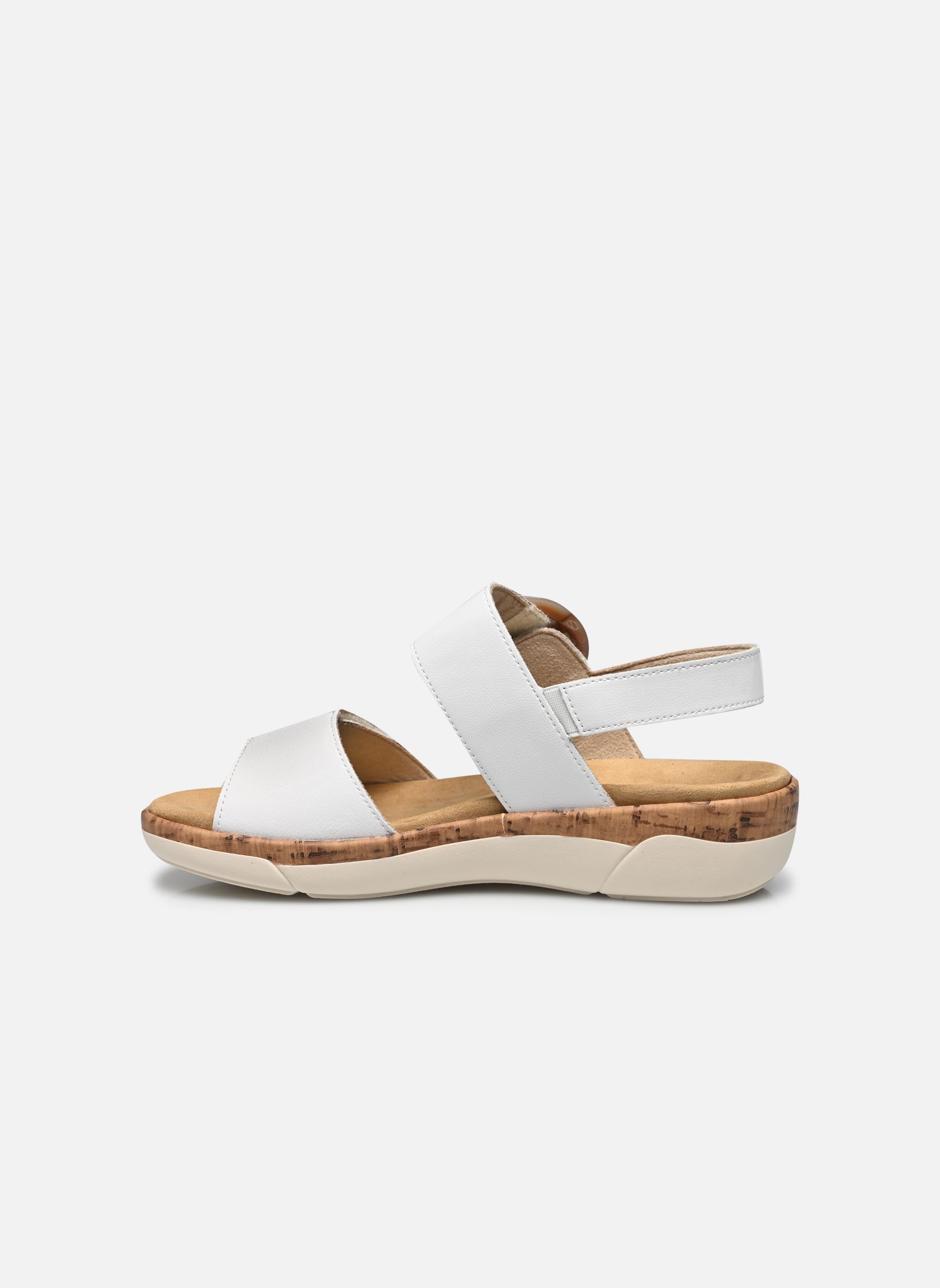 Sandalen met sleehak en plateau Victoire dames wit Remonte Sandalen met sleehak en plateau Victoire dames wit BLANC
