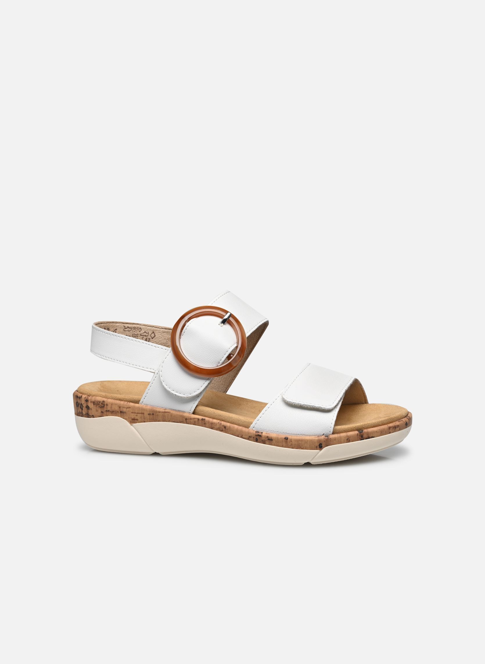 Sandalen met sleehak en plateau Victoire dames wit Remonte Sandalen met sleehak en plateau Victoire dames wit BLANC