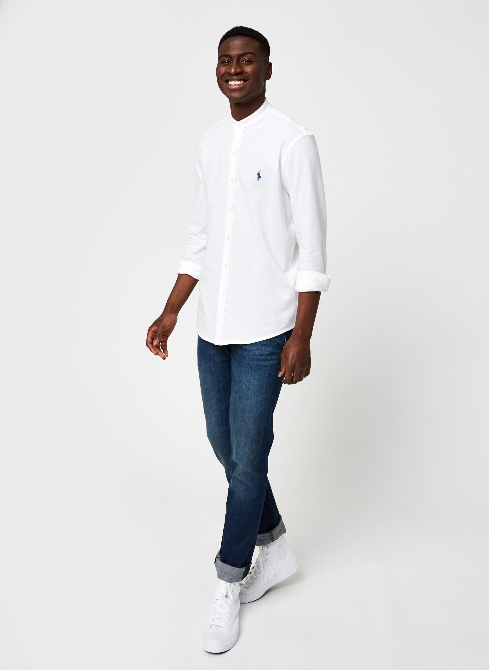 Hemden Chemise ultra légère en coton piqué herren weiß Polo Ralph Lauren Hemden Chemise ultra légère en coton piqué herren weiß WHITE