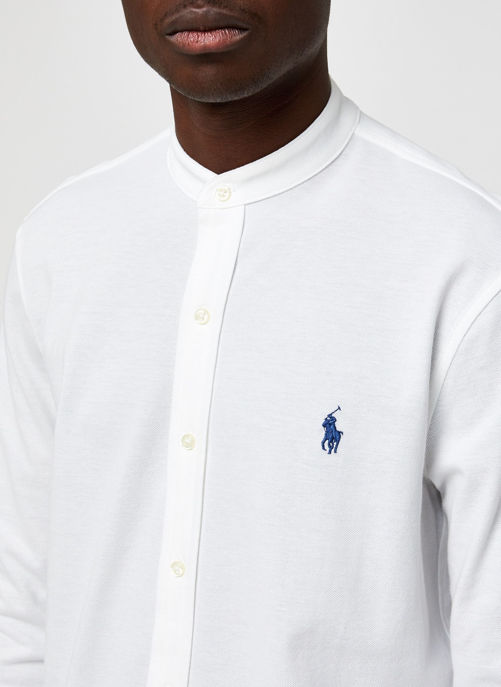 Hemden Chemise ultra légère en coton piqué herren weiß Polo Ralph Lauren Hemden Chemise ultra légère en coton piqué herren weiß WHITE