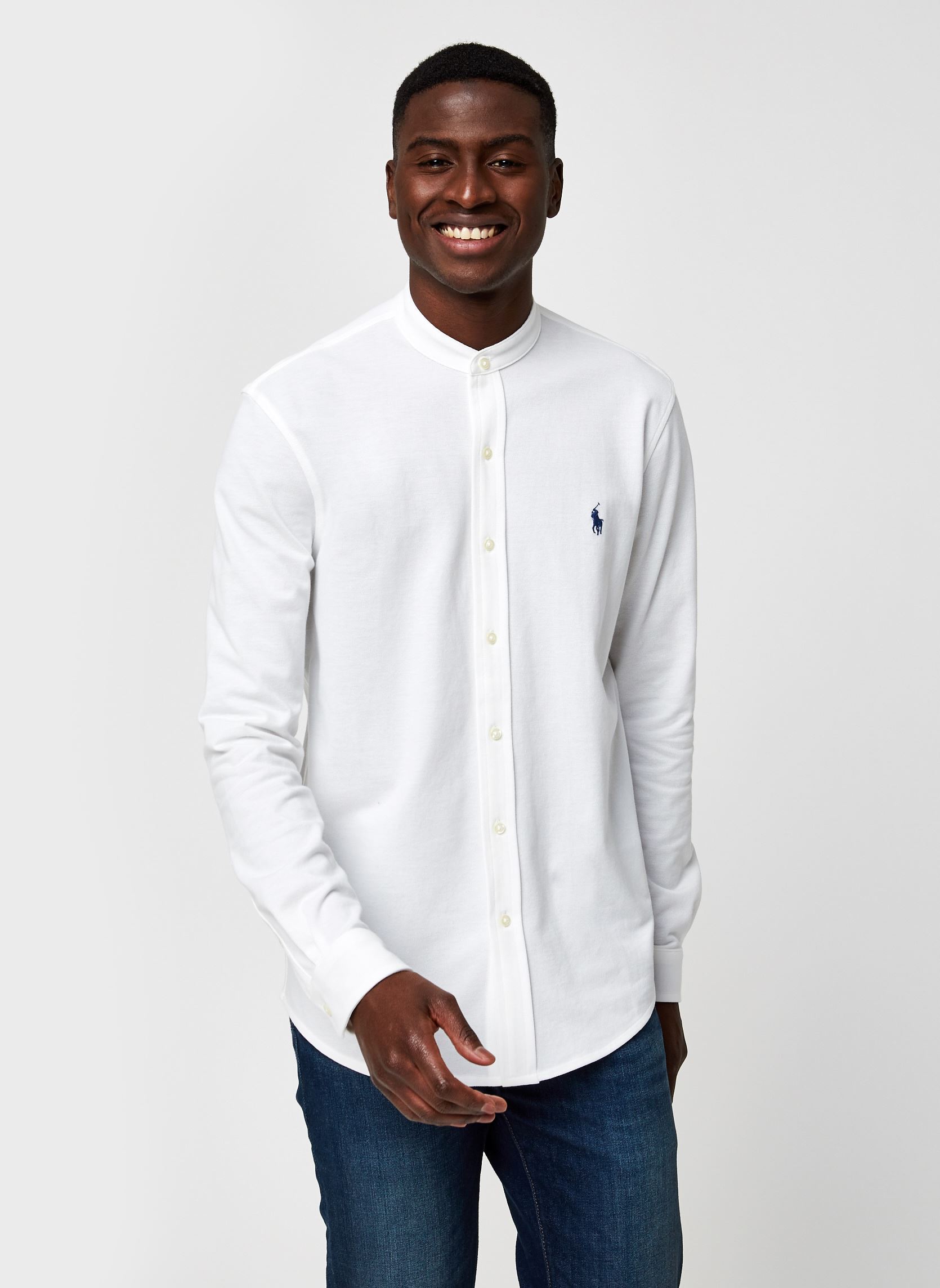 Hemden Chemise ultra légère en coton piqué herren weiß Polo Ralph Lauren Hemden Chemise ultra légère en coton piqué herren weiß WHITE