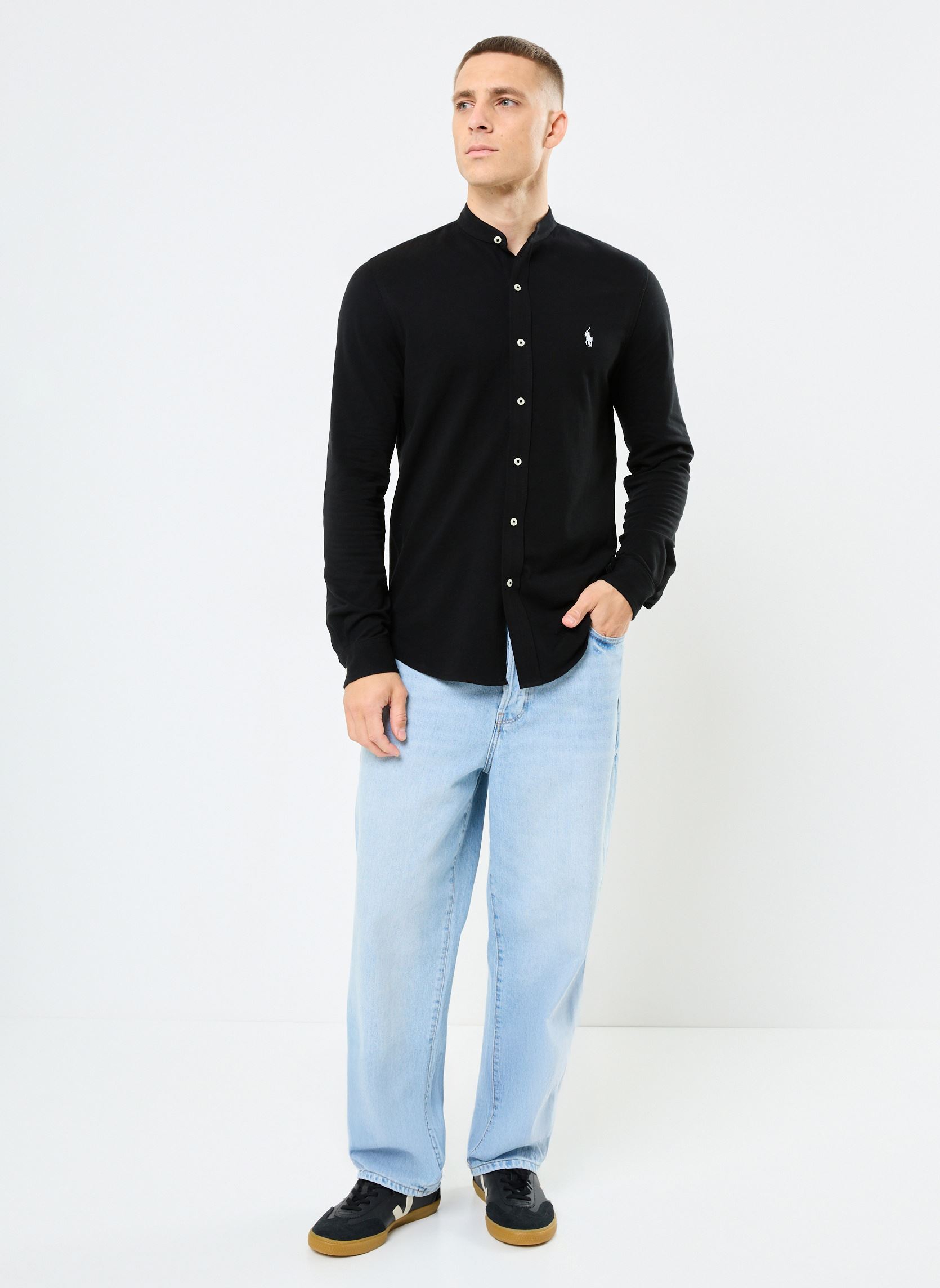 Hemden Chemise ultra légère en coton piqué herren schwarz Polo Ralph Lauren Hemden Chemise ultra légère en coton piqué herren schwarz POLO BLACK