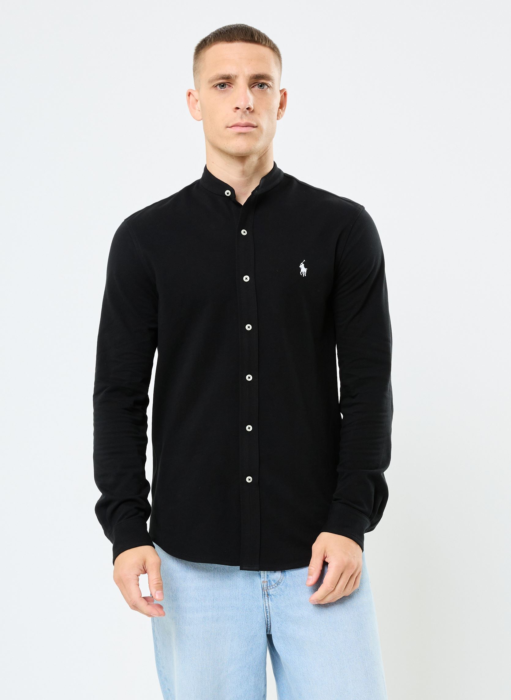 Chemise Polo Ralph Lauren CHEMISE AJUSTEE COL BOUTONNE EN POLO FEATHERWEIGHT EU - vue 7