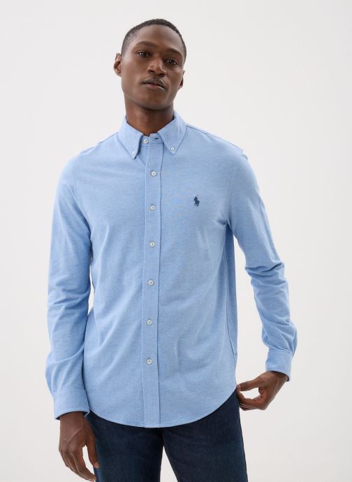 Polo Ralph Lauren Hemden Chemise ultra légère en coton piqué heren blauw
