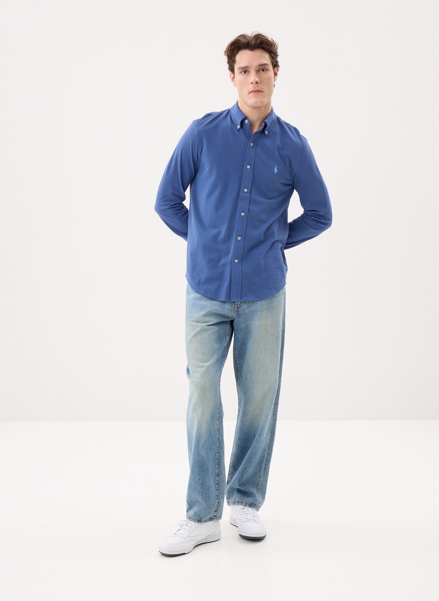 Hemden Chemise ultra légère en coton piqué herren blau Polo Ralph Lauren Hemden Chemise ultra légère en coton piqué herren blau Old Royal/C7398