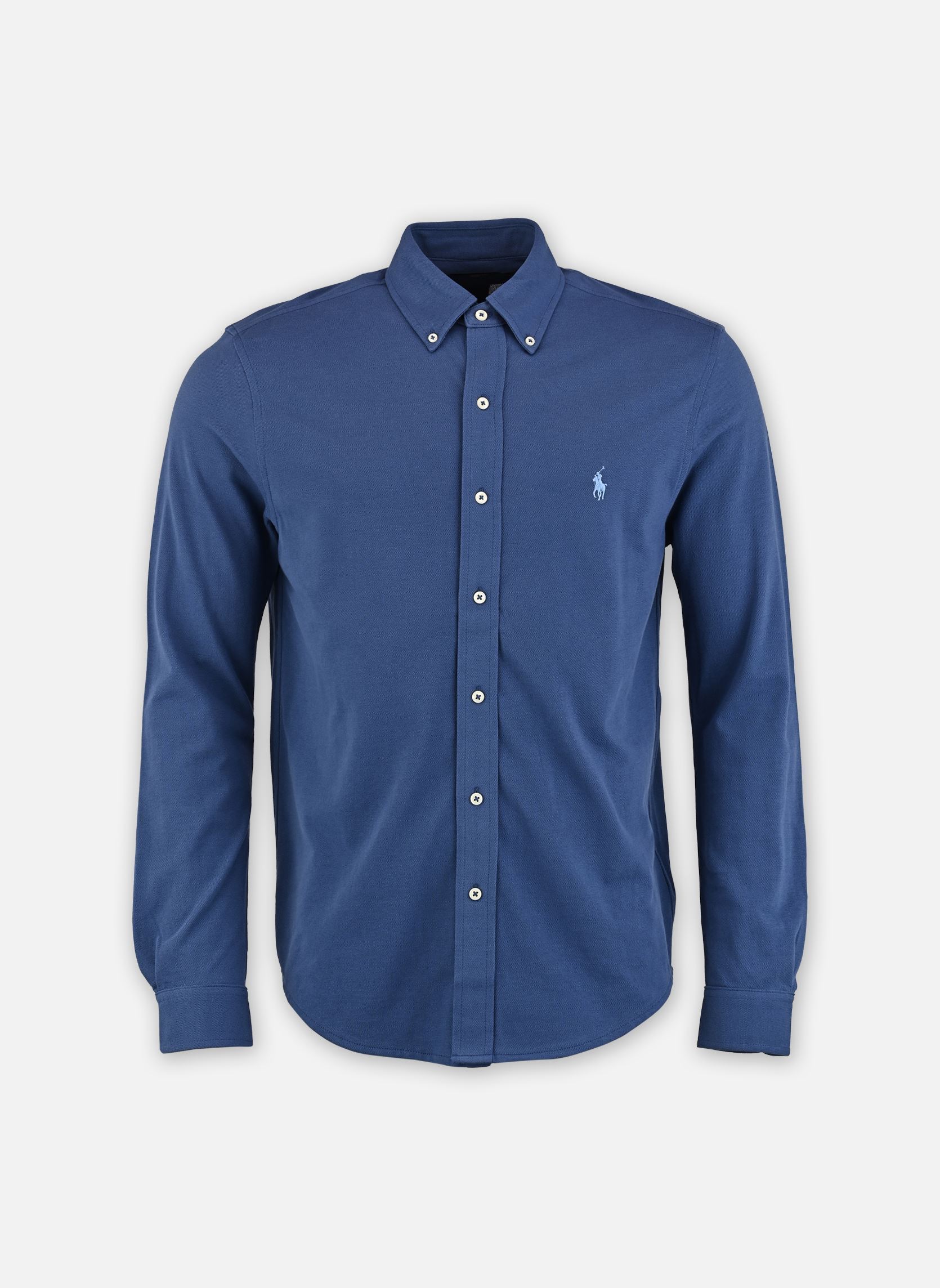 Chemise Polo Ralph Lauren CHEMISE AJUSTEE COL BOUTONNE EN POLO FEATHERWEIGHT EU - vue 2