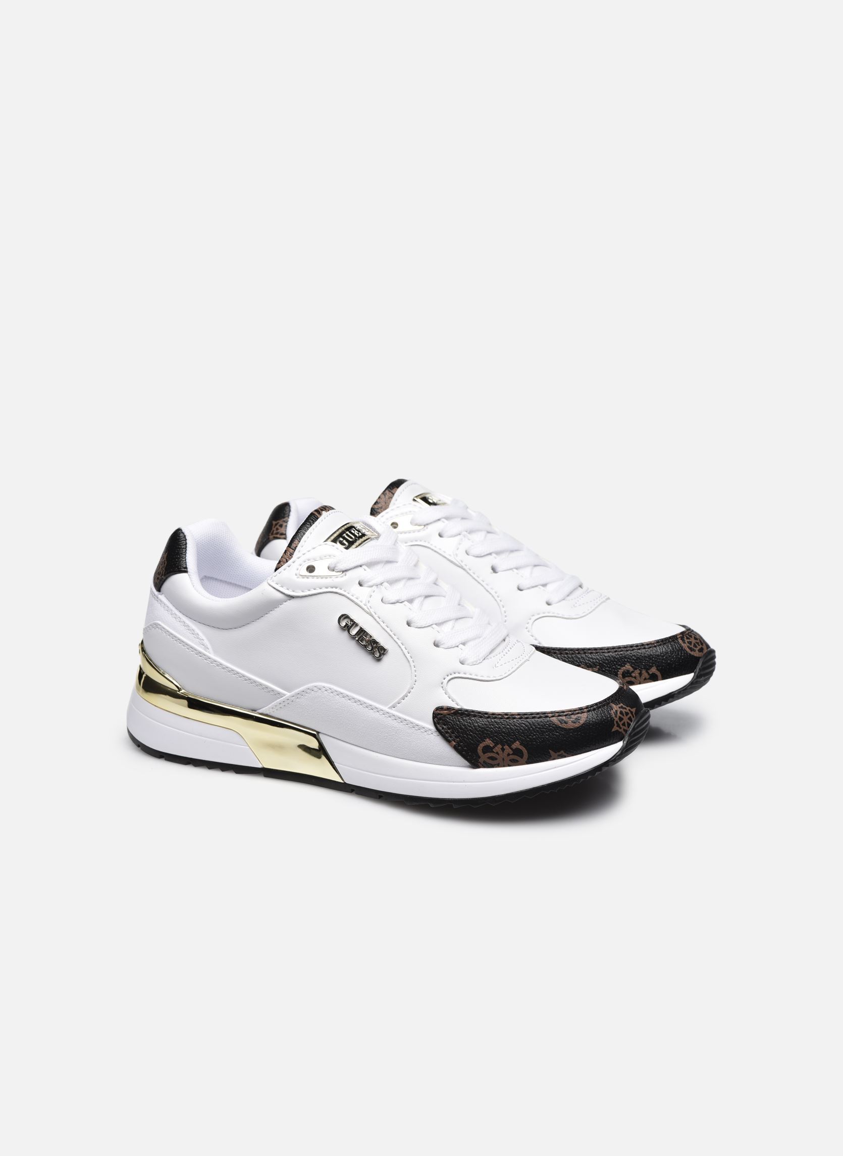 Baskets basses MOXEA femme blanc Guess Baskets basses MOXEA femme blanc White Brown