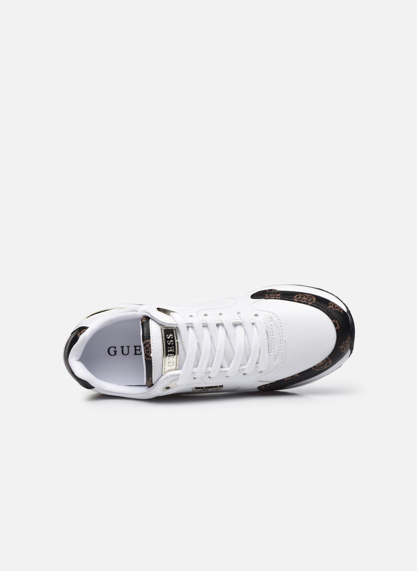 Baskets basses MOXEA femme blanc Guess Baskets basses MOXEA femme blanc White Brown