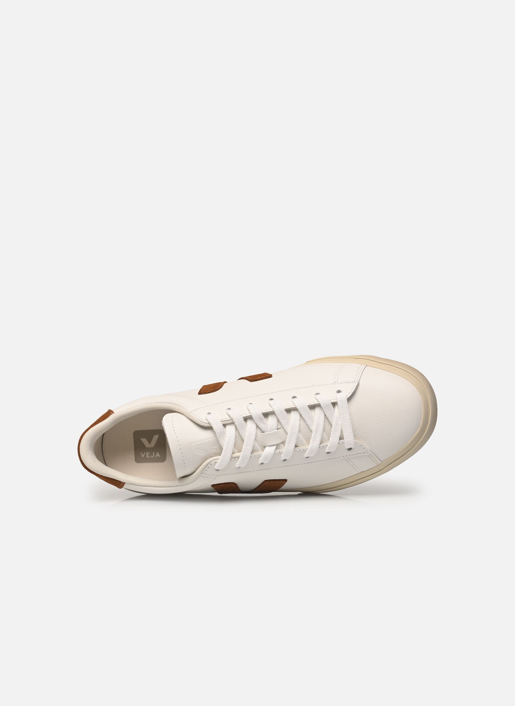 Niedrige Sneaker Campo Chromefree Leather M herren weiß Veja Niedrige Sneaker Campo Chromefree Leather M herren weiß WHITE_COGNAC