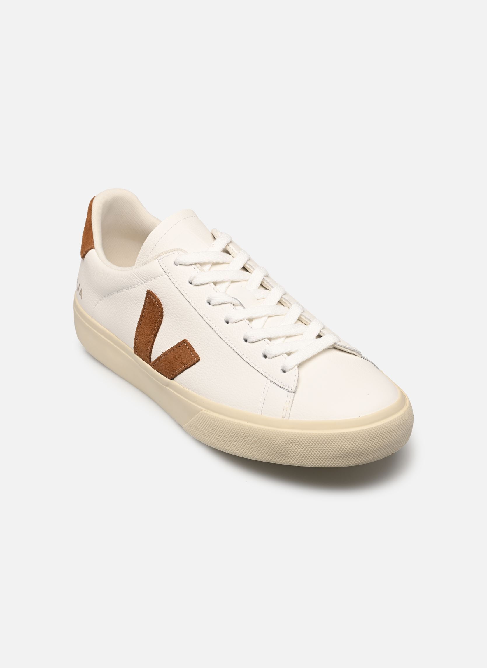 Niedrige Sneaker Campo Chromefree Leather M herren weiß Veja Niedrige Sneaker Campo Chromefree Leather M herren weiß WHITE_COGNAC