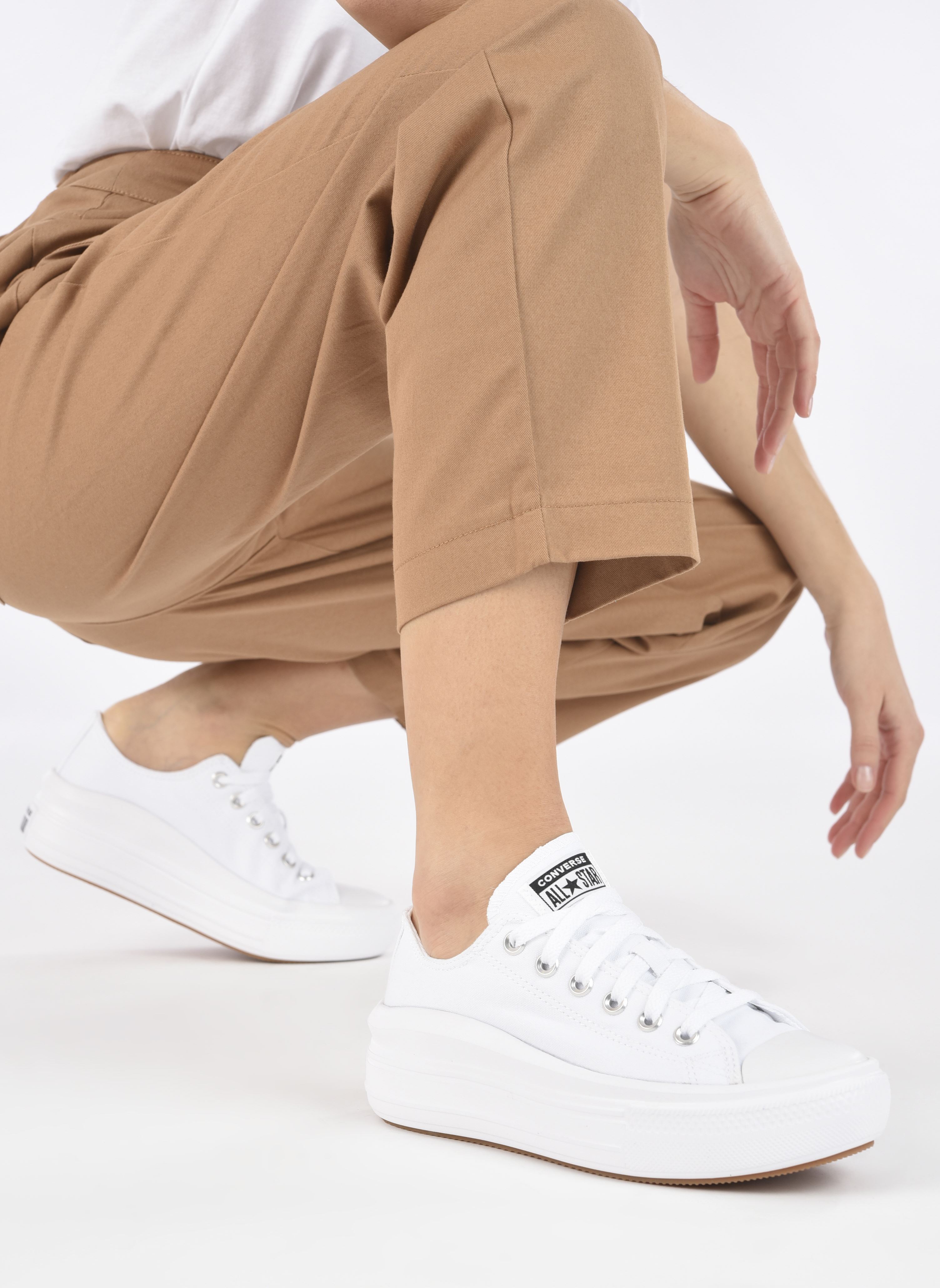 Baskets toile Chuck Taylor All Star Move Canvas Color femme blanc Converse Baskets toile Chuck Taylor All Star Move Canvas Color femme blanc WHITE/WHITE/WHITE