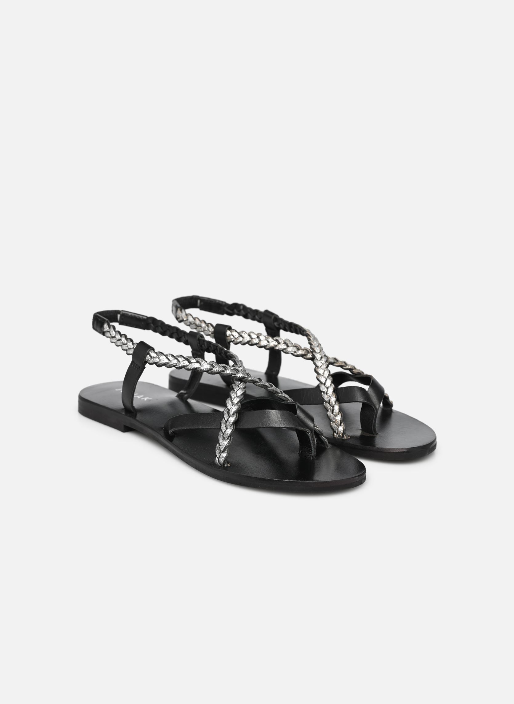 Sandales WARREN femme noir Jonak Sandales WARREN femme noir Noir/ Argent
