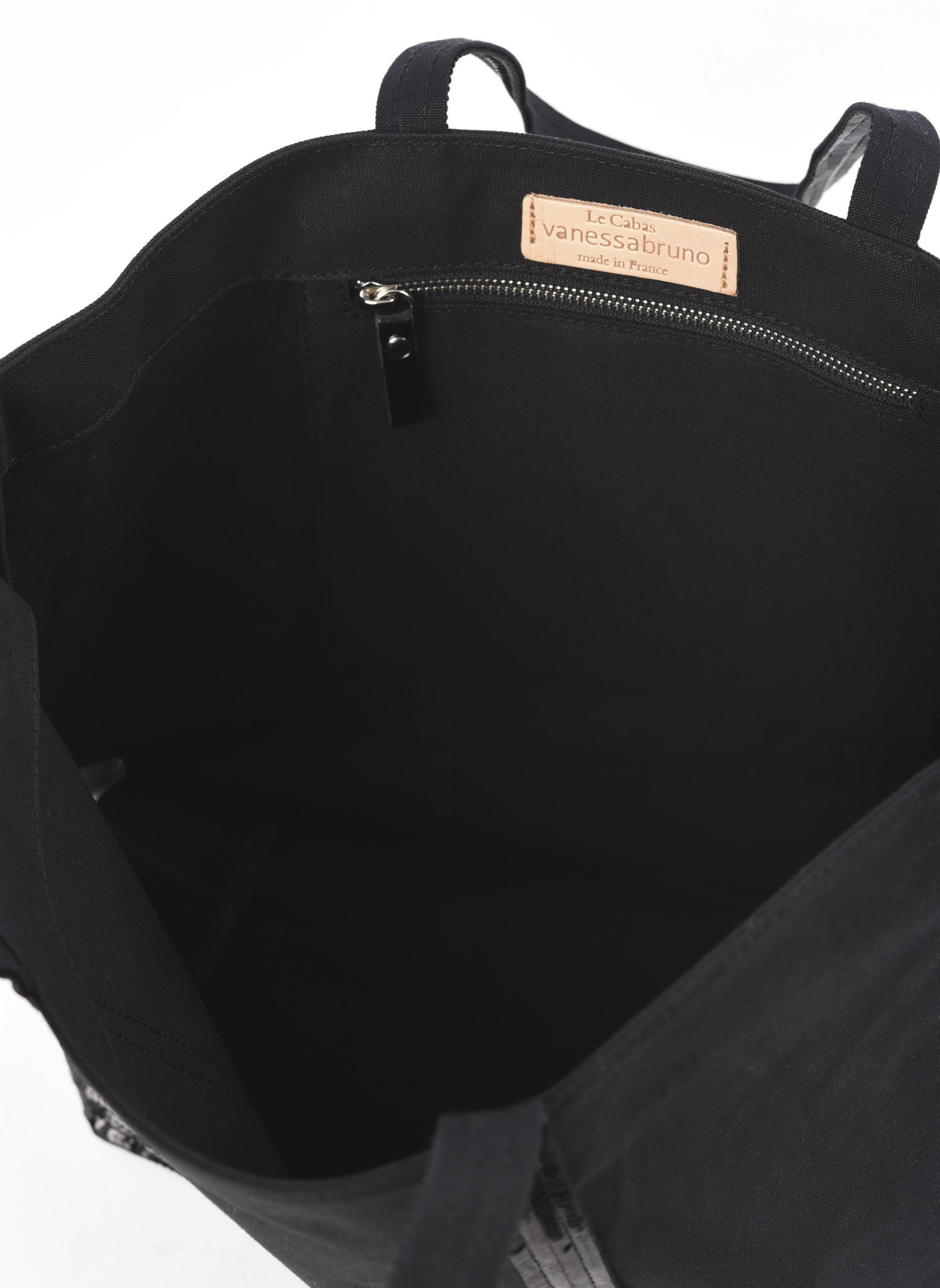 Cabas Cabas L Porte Epaule En Toile Coton Et P femme noir Vanessa Bruno Cabas Cabas L Porte Epaule En Toile Coton Et P femme noir NOIR