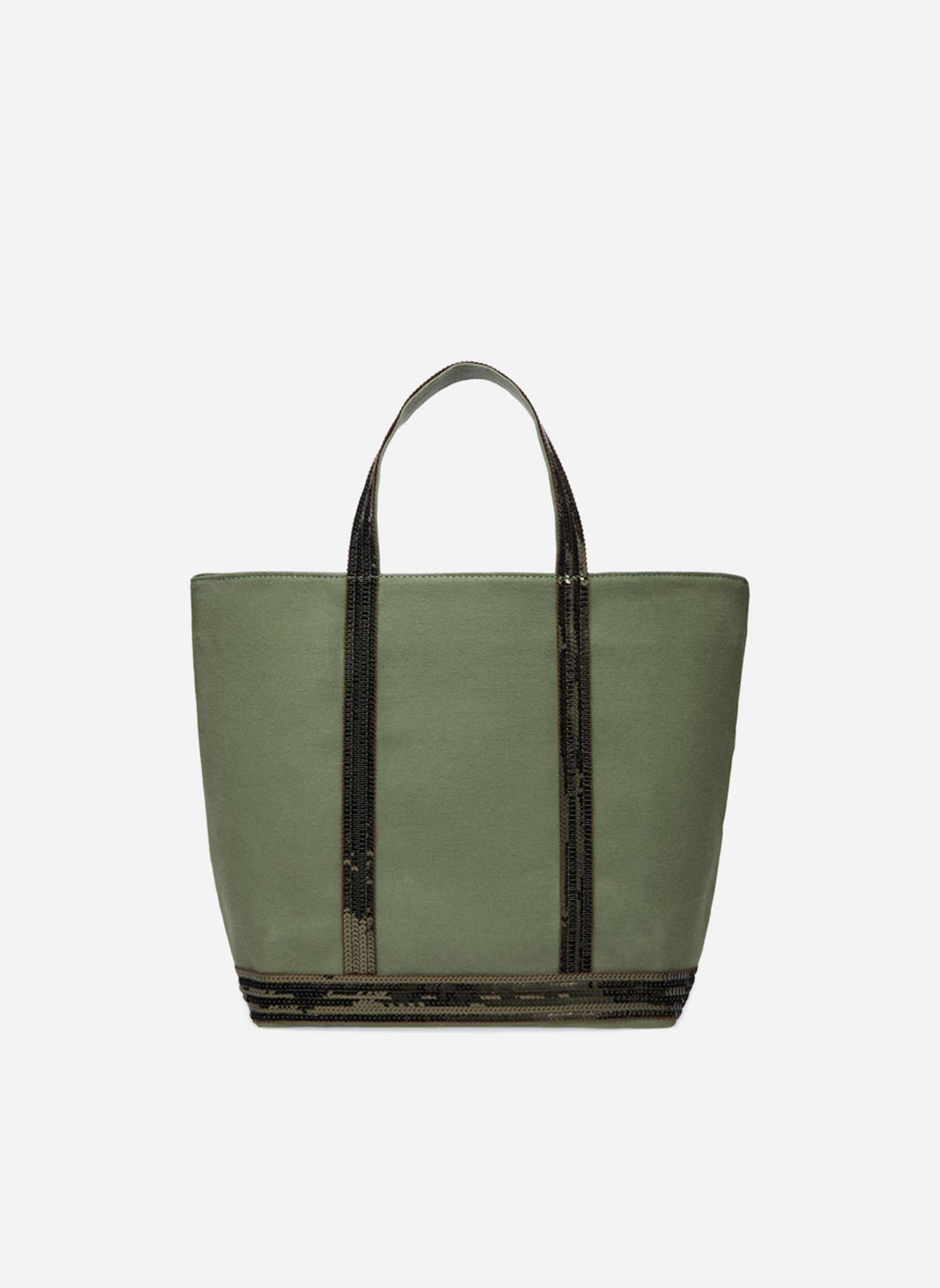 Cabas Cabas L Porte Epaule En Toile Coton Et P femme vert Vanessa Bruno Cabas Cabas L Porte Epaule En Toile Coton Et P femme vert TREFLE